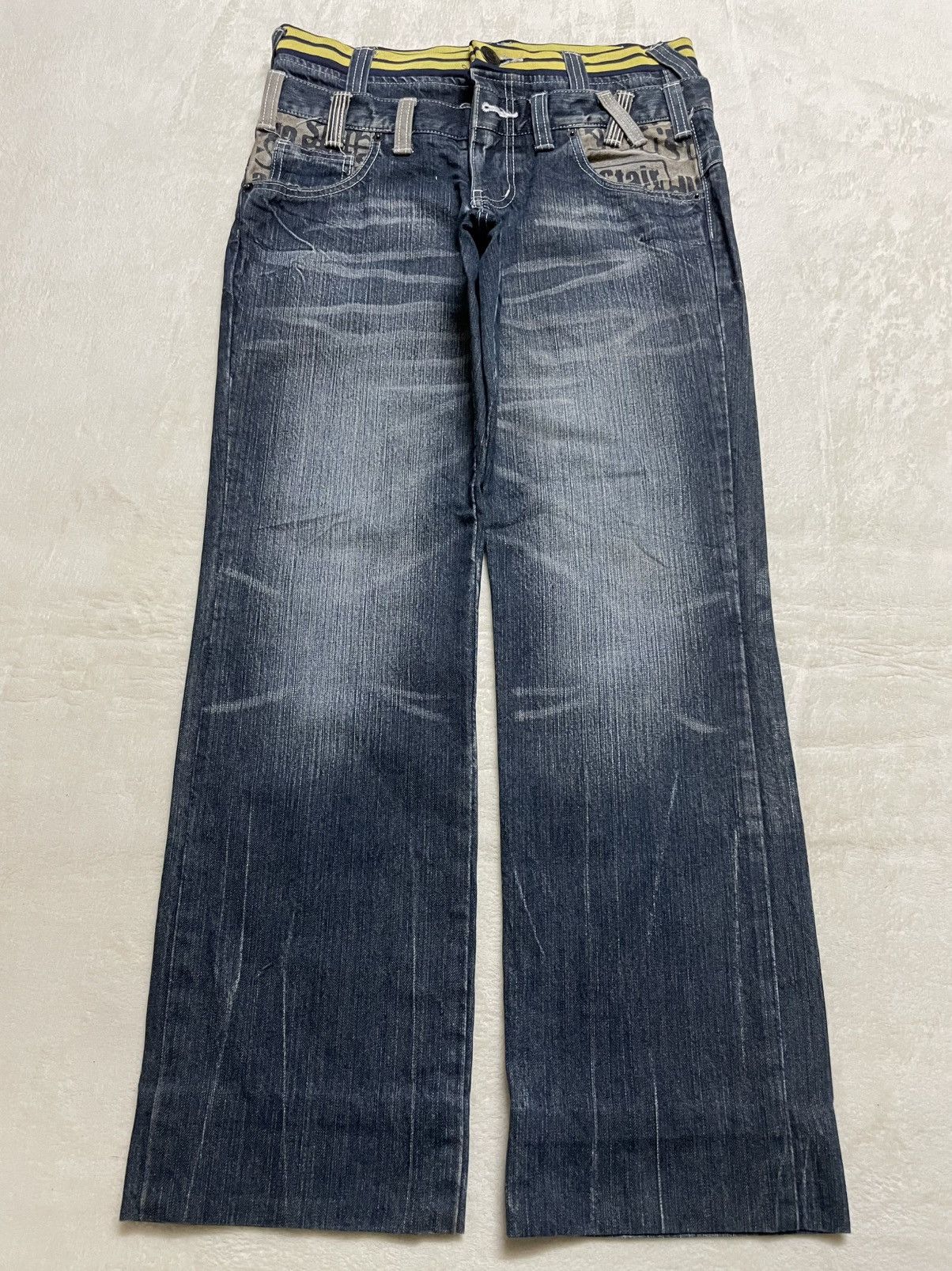 Japanese Brand Vintage Japanese Brand Mudwash Double Waist Rare Jeans Size US 32 / EU 48 - 1 Thumbnail