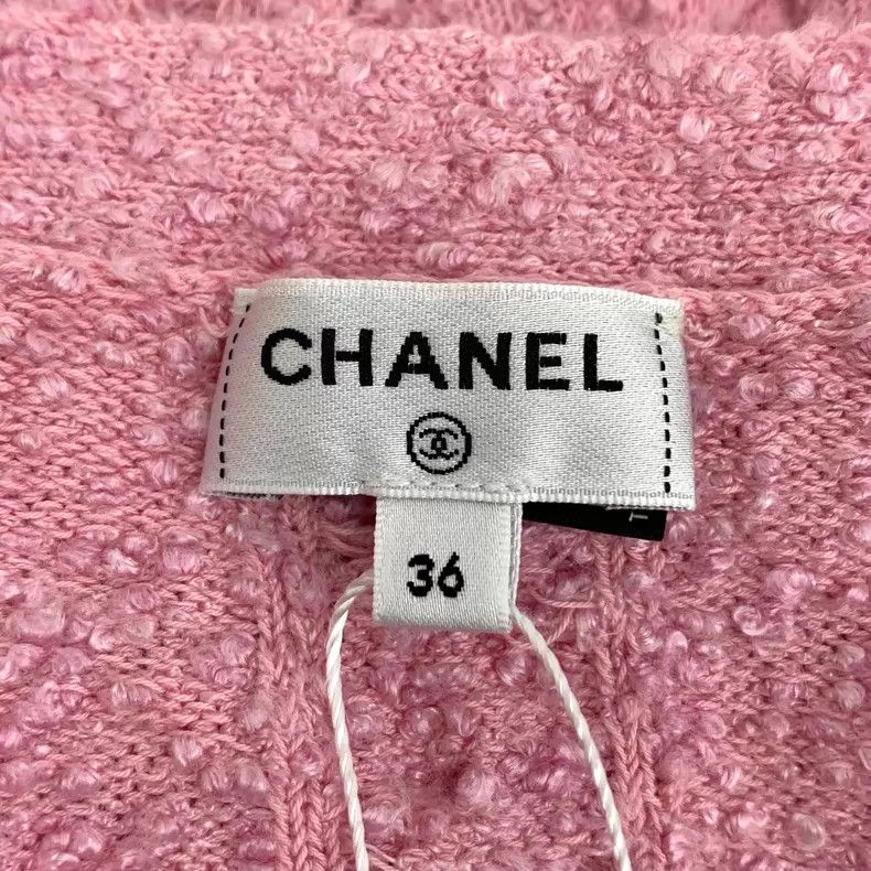 Chanel Chanel Light pink twisted flower V-neck single-breasted lo Size XS / US 0-2 / IT 36-38 - 6 Thumbnail