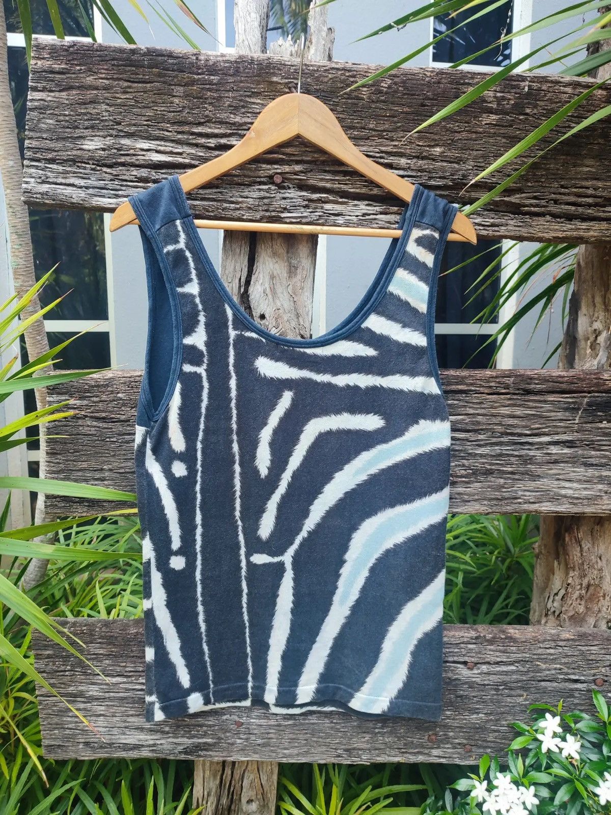 Kansai Yamamoto Vintage Kansai Yamamoto Zebra Print Tank Top — 1990s Era Size US XS / EU 42 / 0 - 5 Thumbnail