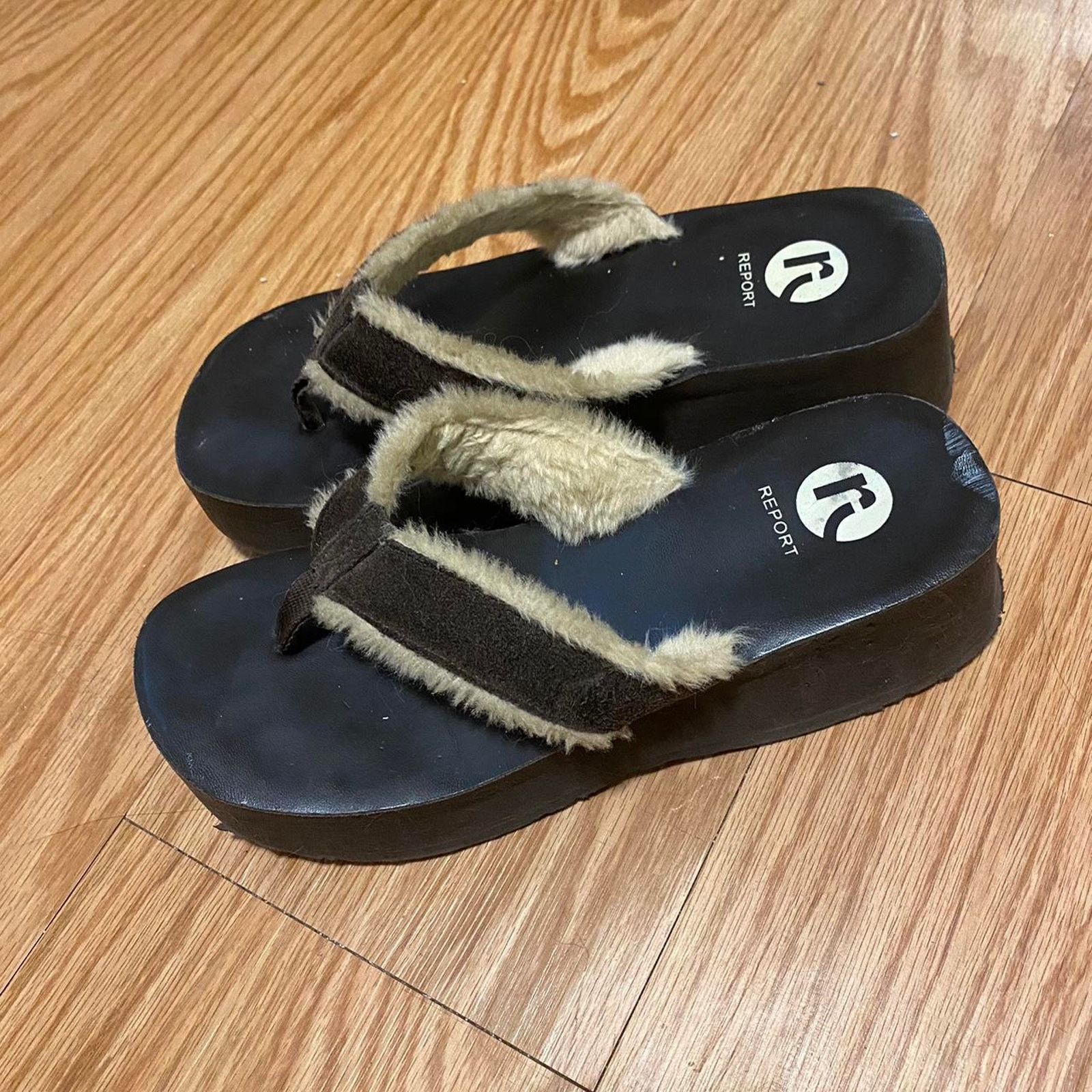 Report Collection Y2k furry platform sandals Size US 7.5 / IT 37.5 - 1 Thumbnail