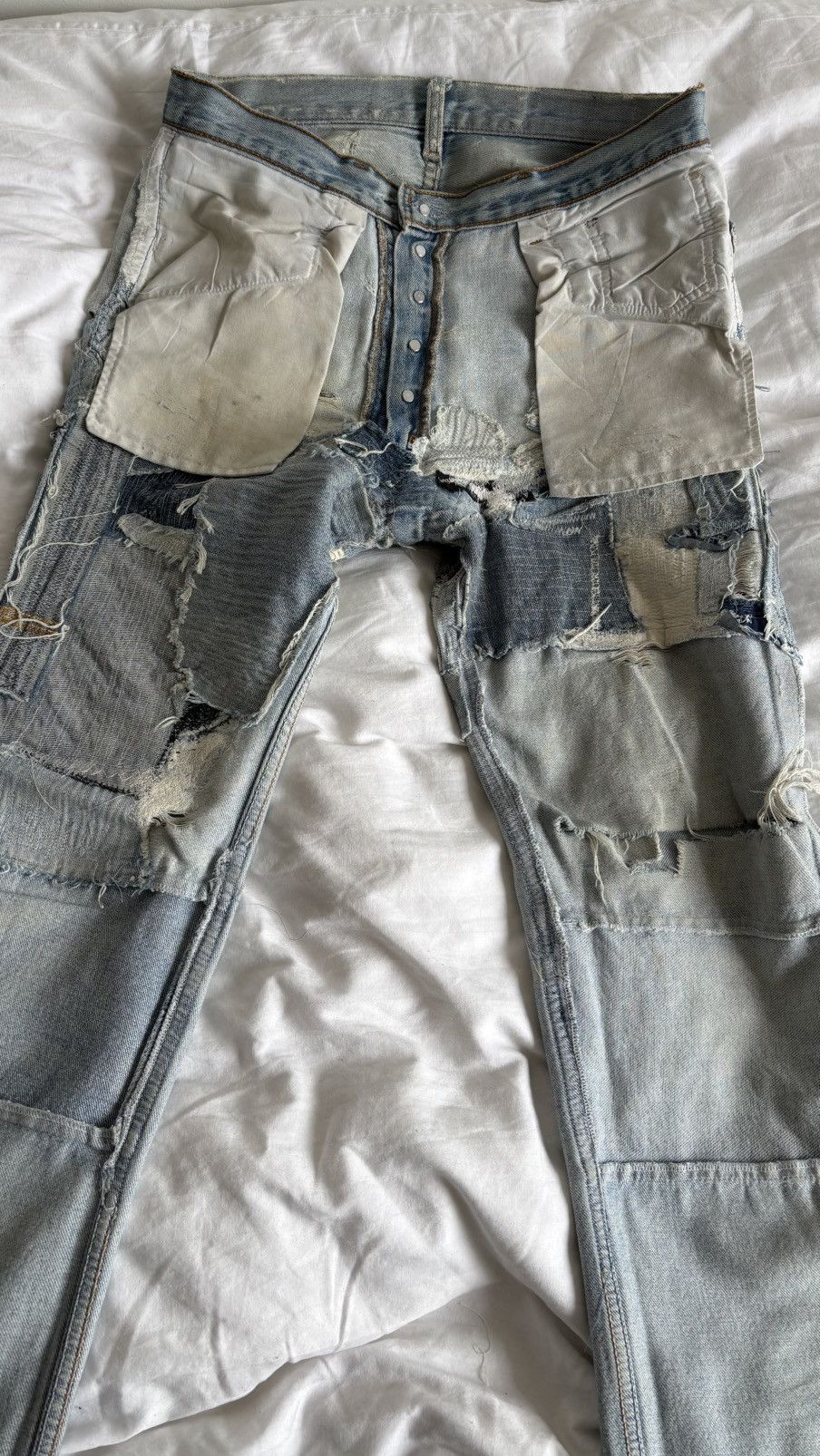Maison Margiela ⓪ ⑩ GRAIL Maison Martin Margiela artisanal jeans repaired Size US 32 / EU 48 - 20 Thumbnail