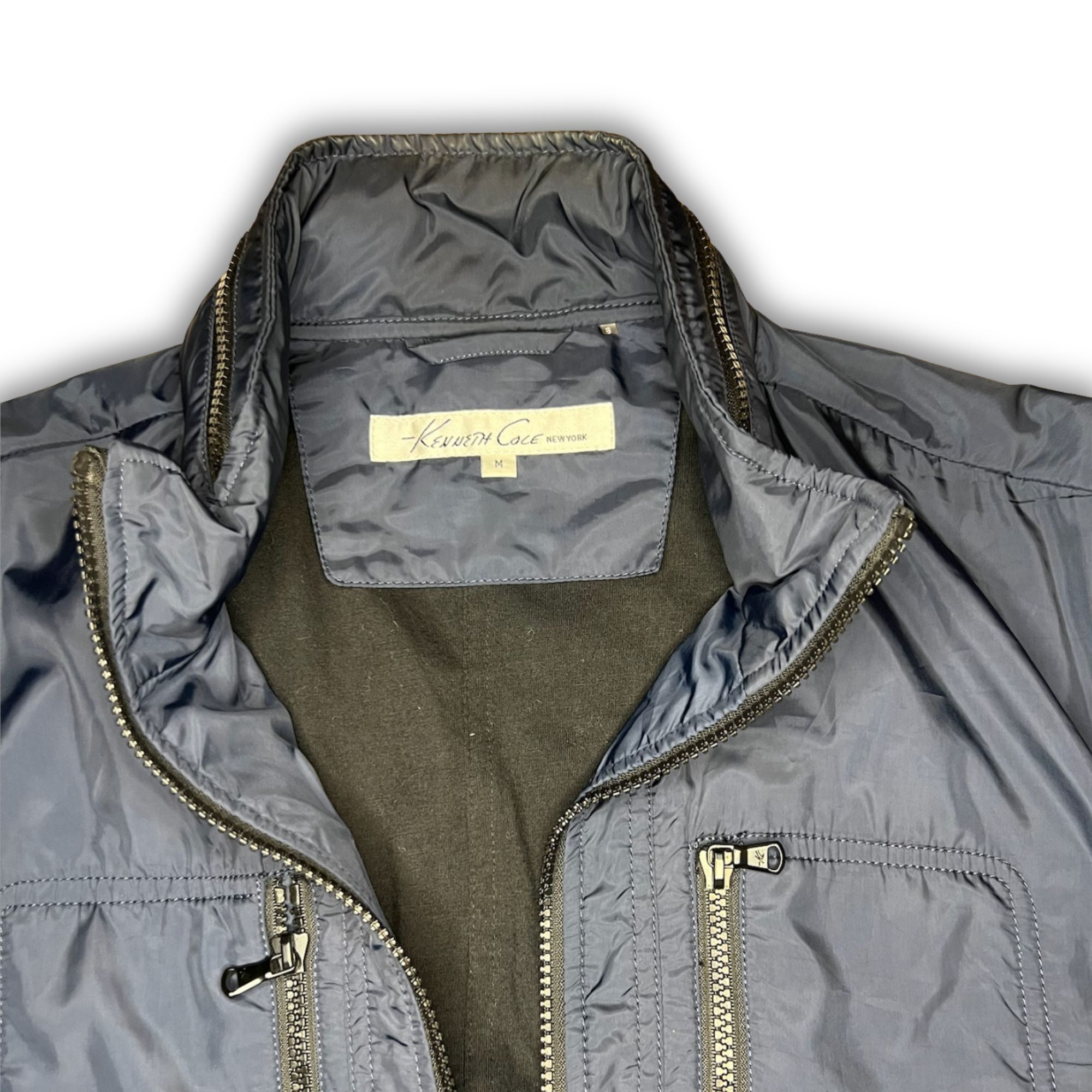 Kenneth Cole Kenneth Cole Mens Medium Navy Rain Jacket With Zippered Pock Size US M / EU 48-50 / 2 - 4 Thumbnail