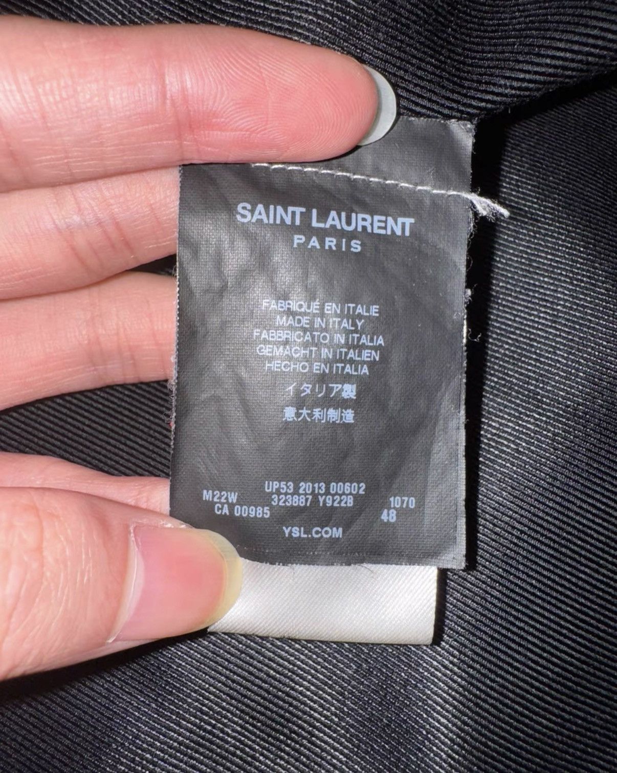 Saint Laurent Paris SLP 13FW Runway Wool Four-Button Herringbone Overcoat Size US XL / EU 56 / 4 - 8 Thumbnail