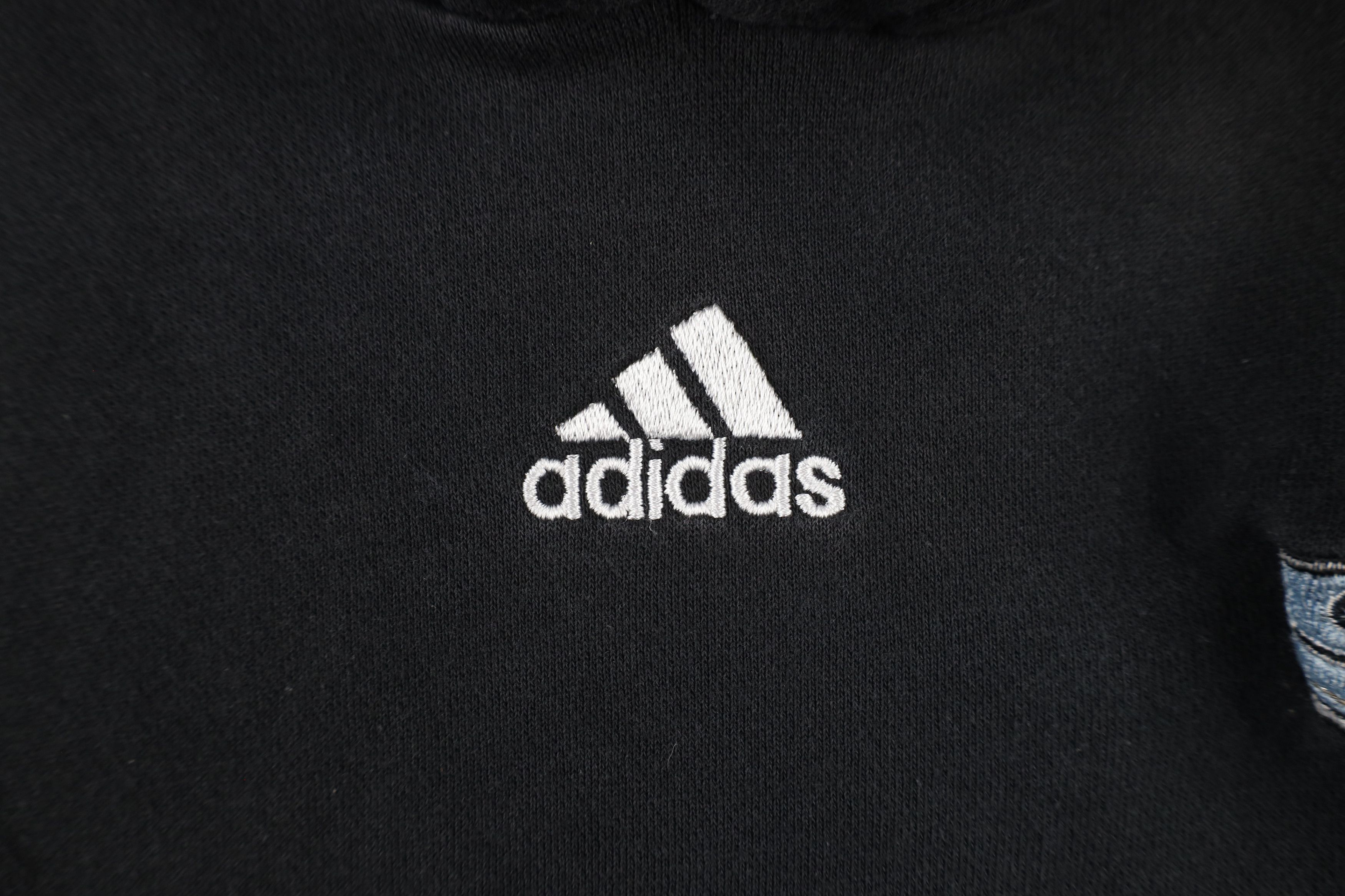 Adidas × Vintage Vintage Adidas Stewart Haas Racing Hoodie Sweatshirt Black Size US XL / EU 56 / 4 - 4 Thumbnail
