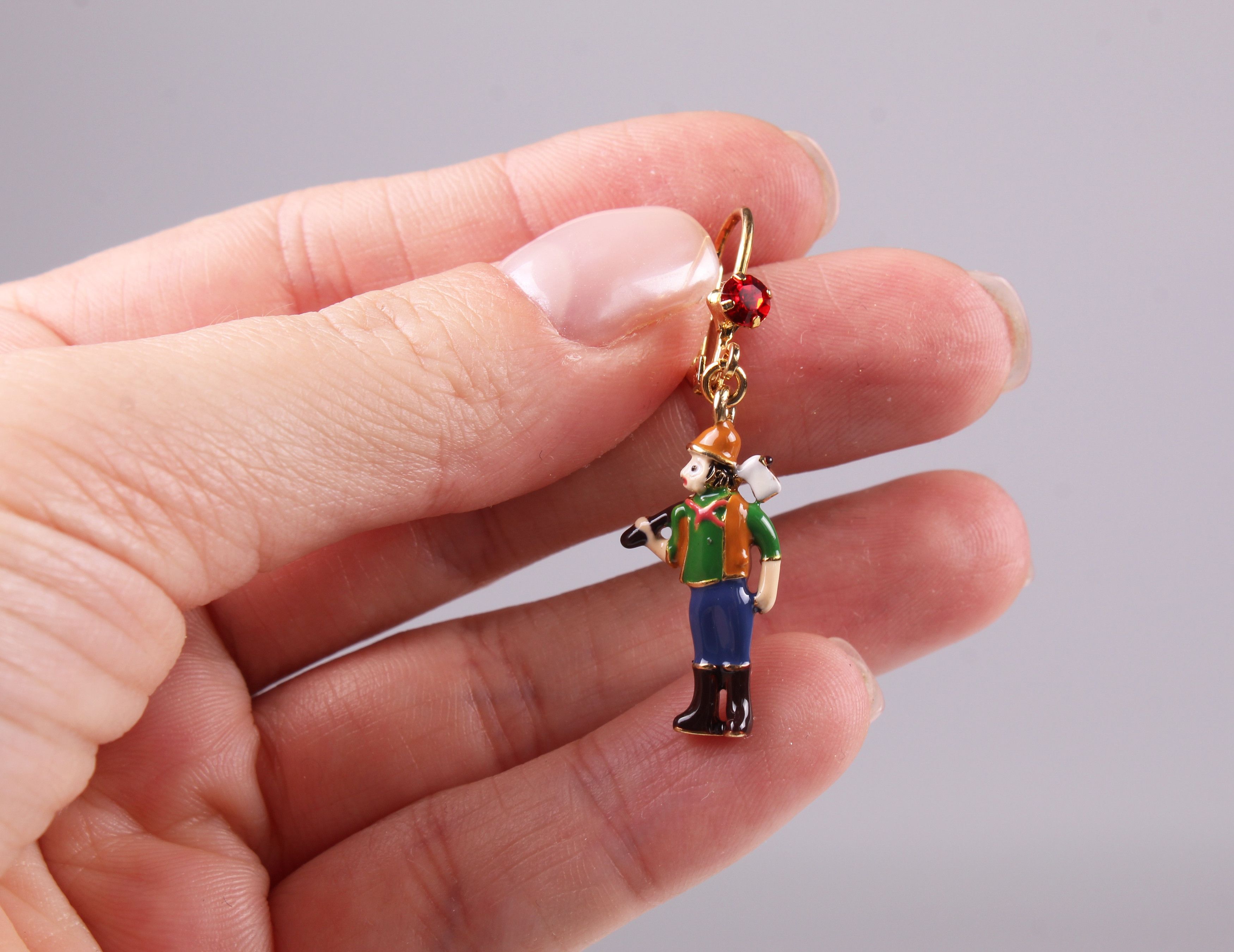 Other Les Nereides Paris N2 Lumberjack Enamel Earrings Size ONE SIZE - 2 Thumbnail
