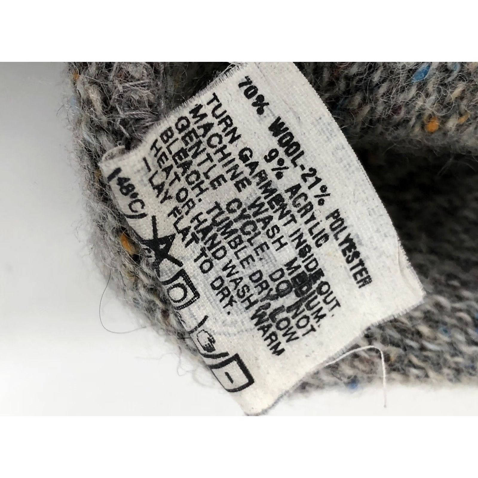 Vintage Robert Bruce / UNION MADE Vtg. XL TALL Wool Blend Cardigan Knit Sweater - EXC. - Gray / Blue / Red / Gold Mens Cardigan Breezeway C4 Size US XL / EU 56 / 4 - 7 Thumbnail