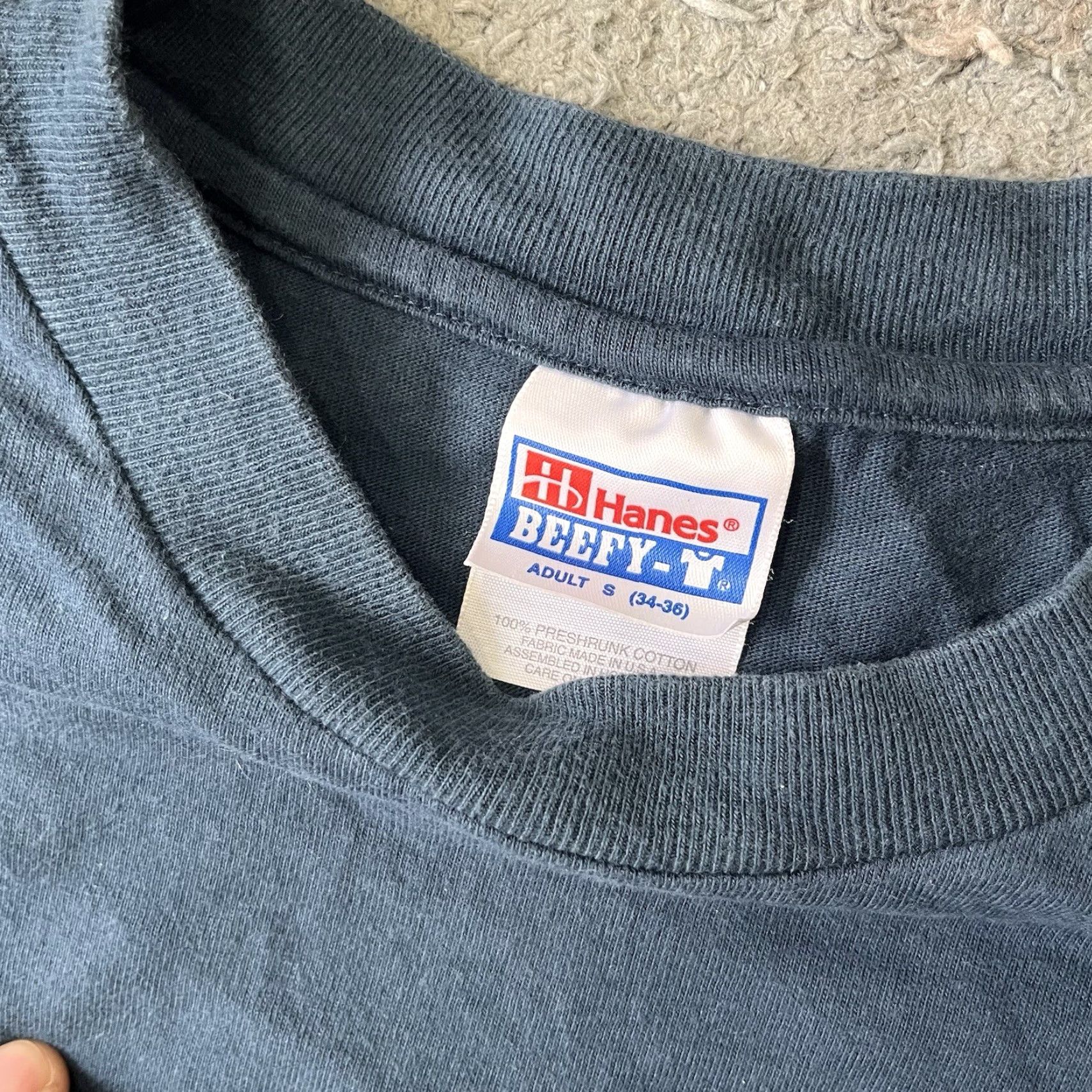 Vintage VINTAGE Hanes Heavyweight T-shirt Blues Brass Band 1992 S Small 34-36 Unisex Blue Graphic Tee 1990s Mens Womens Boys Girls Size US S / EU 44-46 / 1 - 3 Thumbnail
