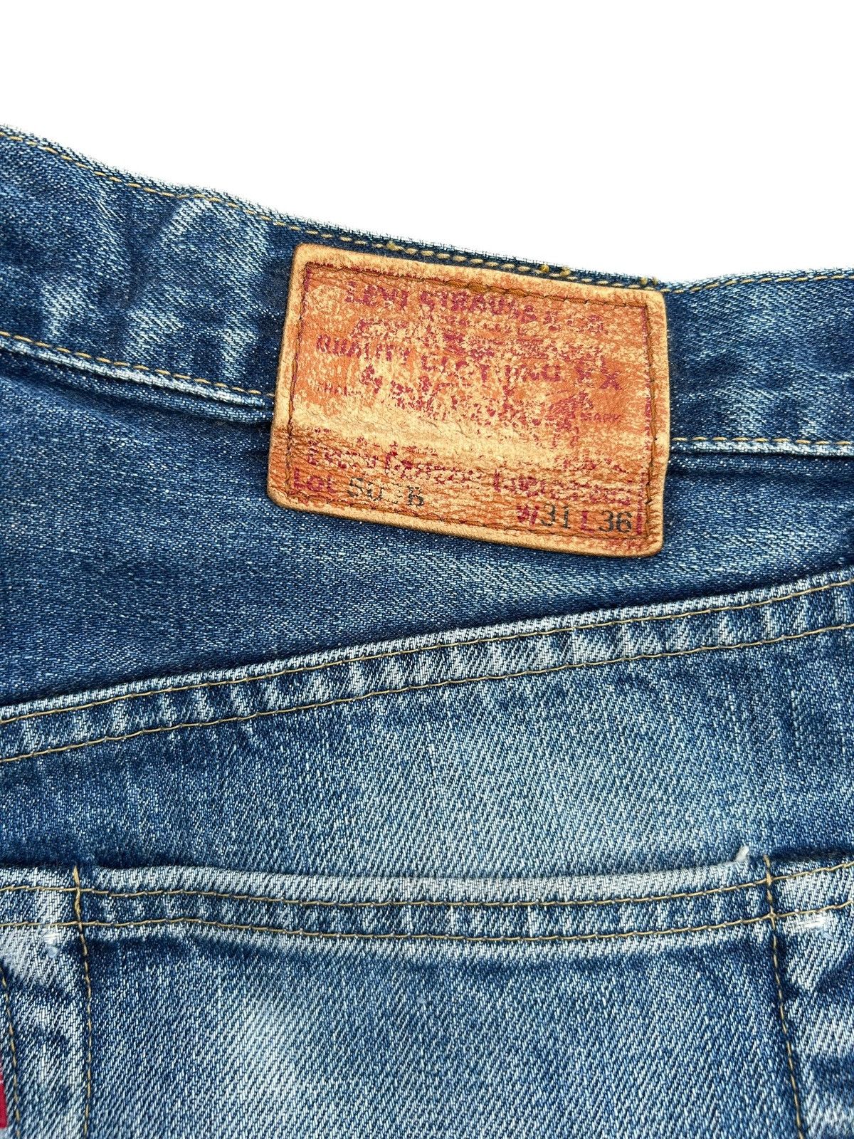 Kapital Vintage Levis Big E Selvedge Distressed Denim Jeans Size US 30 / EU 46 - 17 Thumbnail