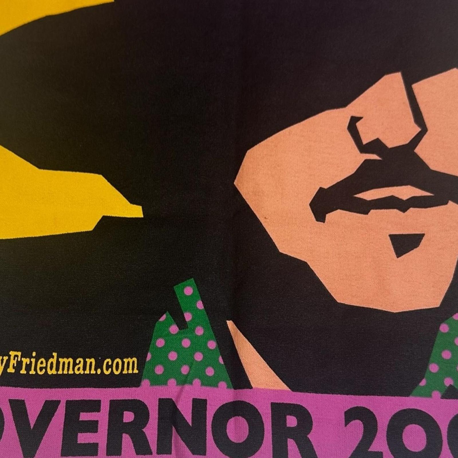 Fruit Of The Loom Kinky Friedman for Governor 2006 Vintage Musician | SIGNED Size US L / EU 52-54 / 3 - 3 Thumbnail