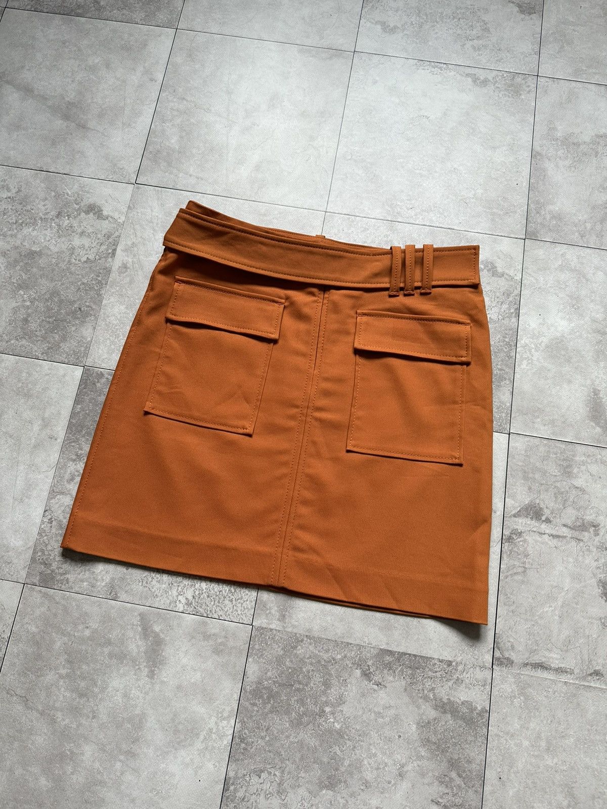 Cop Copine Cop Copine Mayabis Orange Mini Skirt Belt Pockets Taille 36 Size 25" / US 0 / IT 36 - 4 Thumbnail