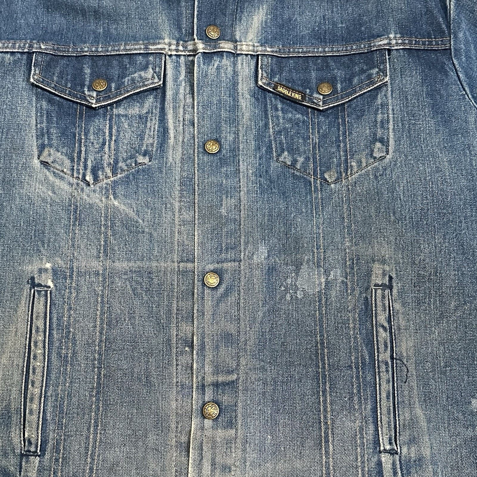 Saddlebred Vintage 70s Saddle King Western Denim Jacket Large Cowboy Size US L / EU 52-54 / 3 - 4 Thumbnail