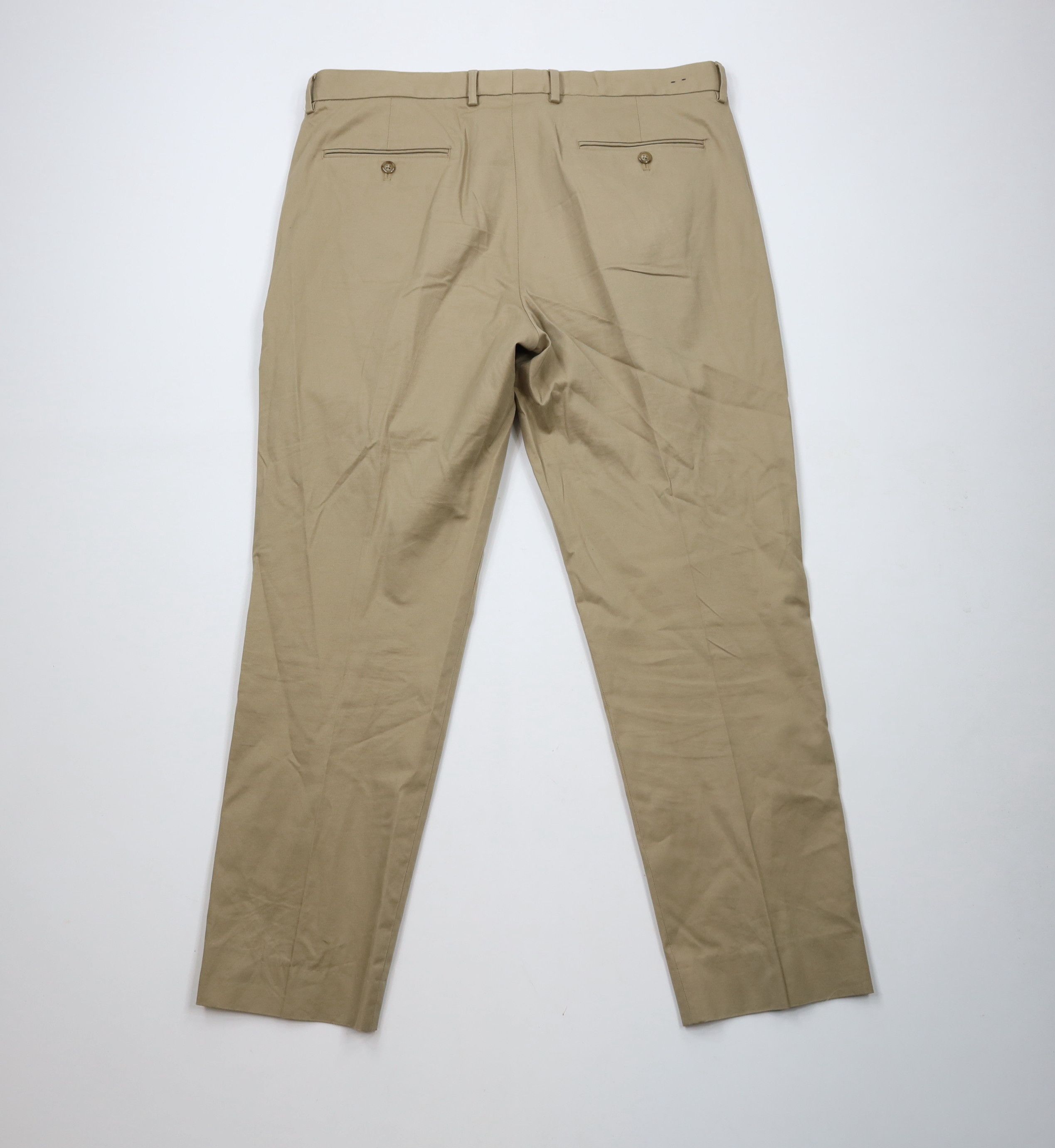 J.Crew × Vintage J Crew Bowery Classic Fit Flat Front Chino Pants Beige Size US 36 / EU 52 - 11 Thumbnail