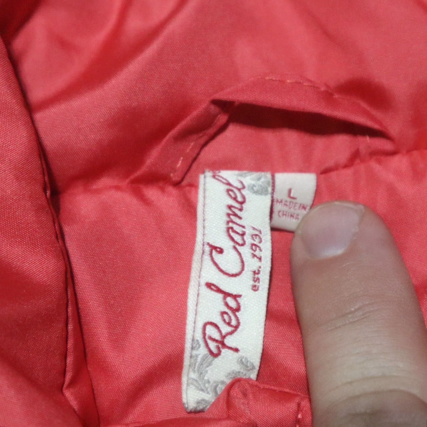 Camel Red Camel Jacket Vest Women M Red Puffer Solid 90s? Size M / US 6-8 / IT 42-44 - 2 Thumbnail