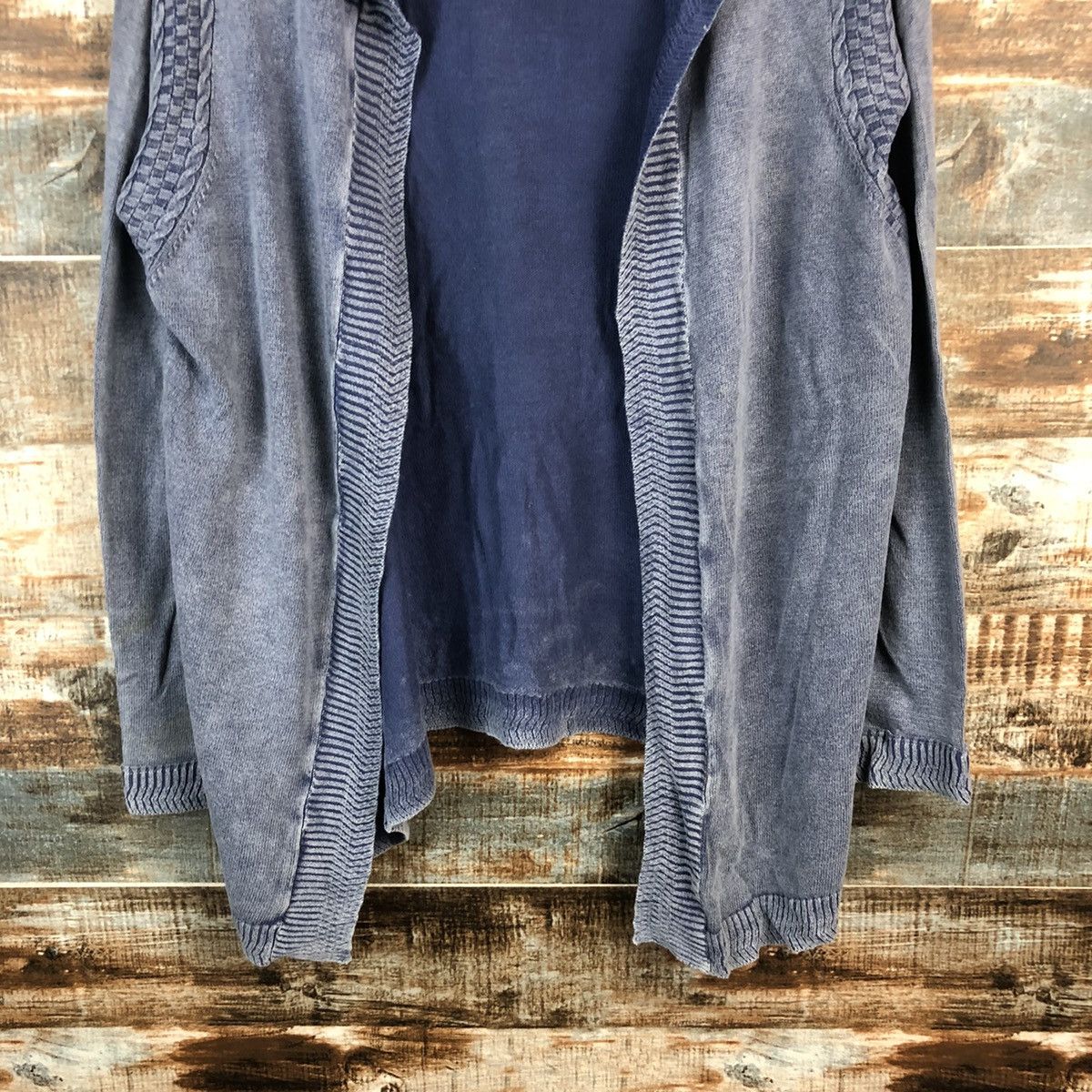 Faded Glory × Homespun Knitwear × Japanese Brand DL Growth By Gril faded Hoodie cardigan Knitwear #C602 Size US L / EU 52-54 / 3 - 6 Thumbnail