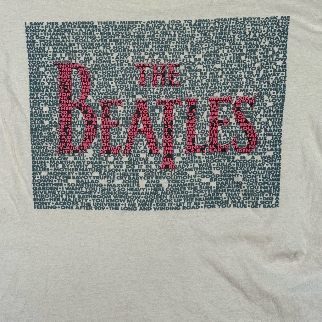 Japanese Brand The Beatles Men’s Small White Album Song Text T-Shirt Size US S / EU 44-46 / 1 - 4 Thumbnail