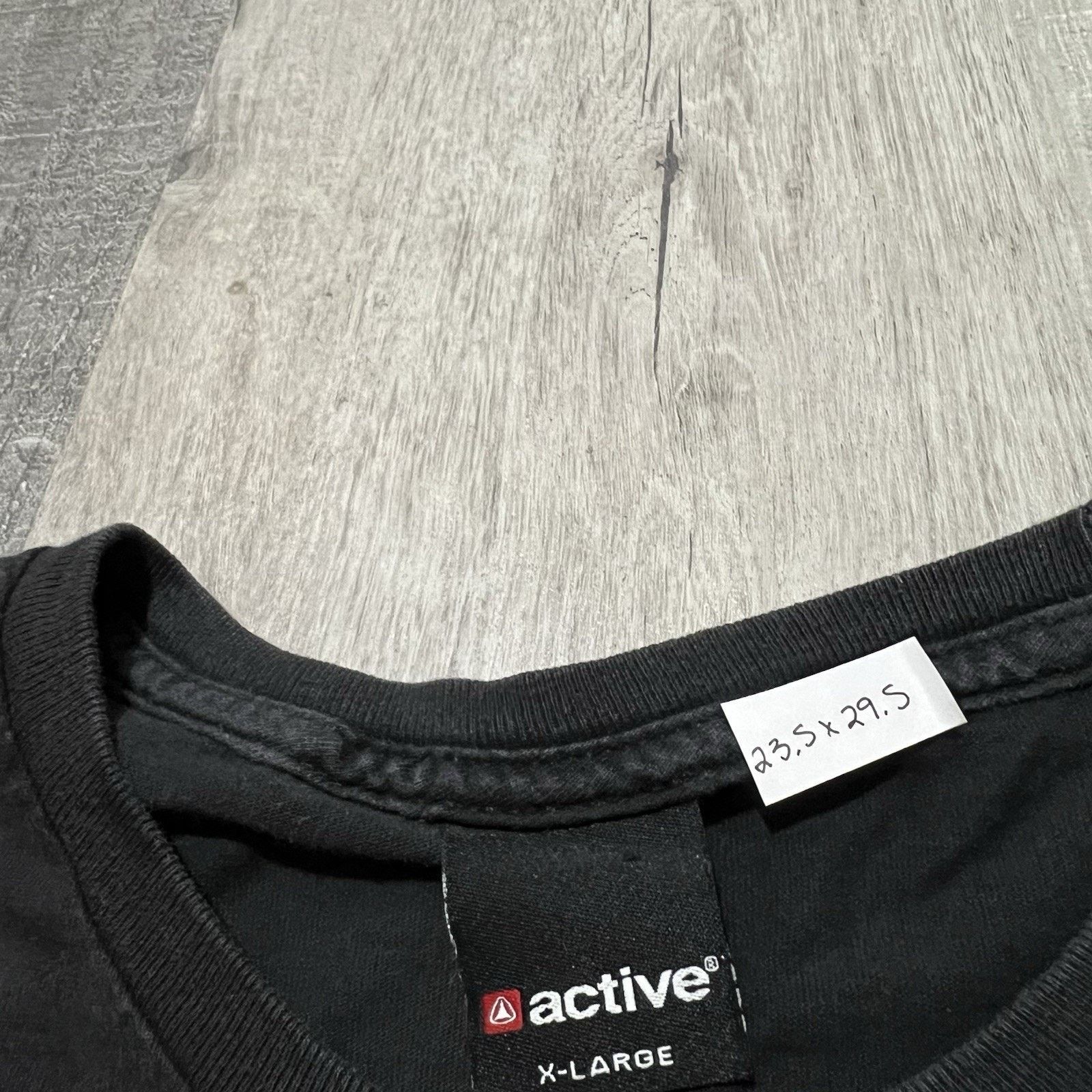 Vintage VTG Active Ride Shop Black Distressed Skater Logo T Shirt Size US XL / EU 56 / 4 - 5 Thumbnail