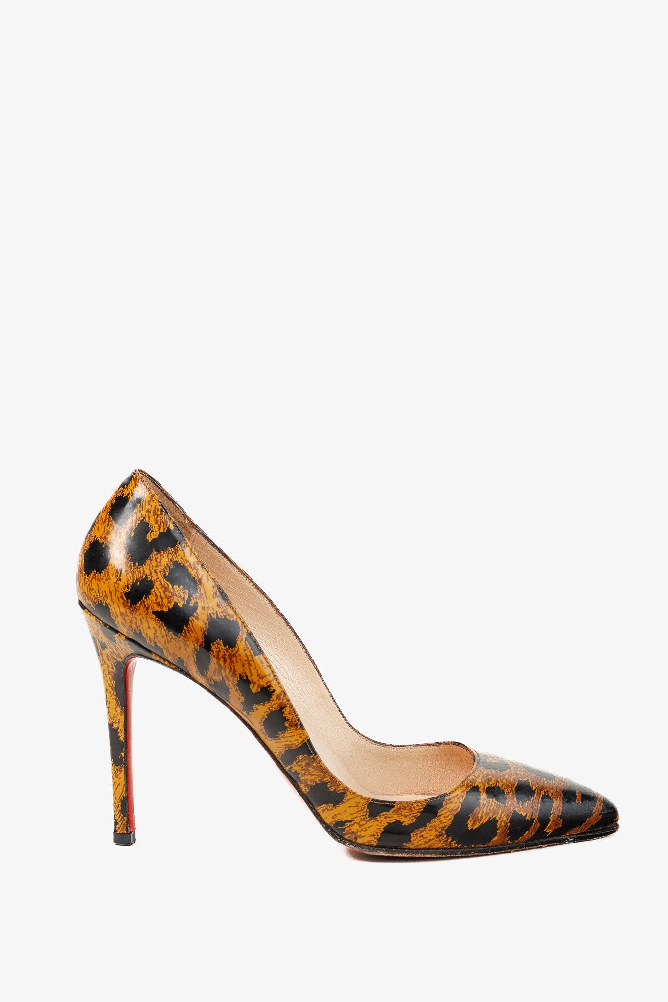 Christian Louboutin Christian Louboutin Leopard Patent Pointed-Toe Pumps Size US 7.5 / IT 37.5 - 1 Thumbnail