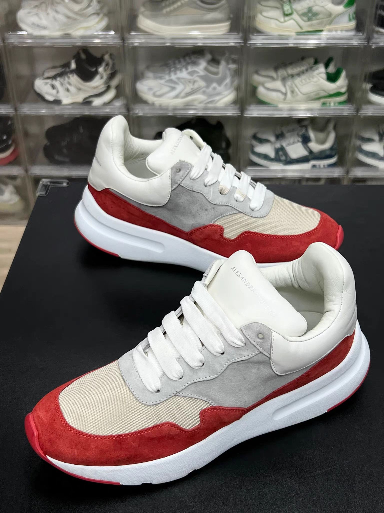 Alexander McQueen MCQ Alexander McQueen Sprint Runner White/Red Sneakers K15 Size US 9 / EU 42 - 1 Thumbnail