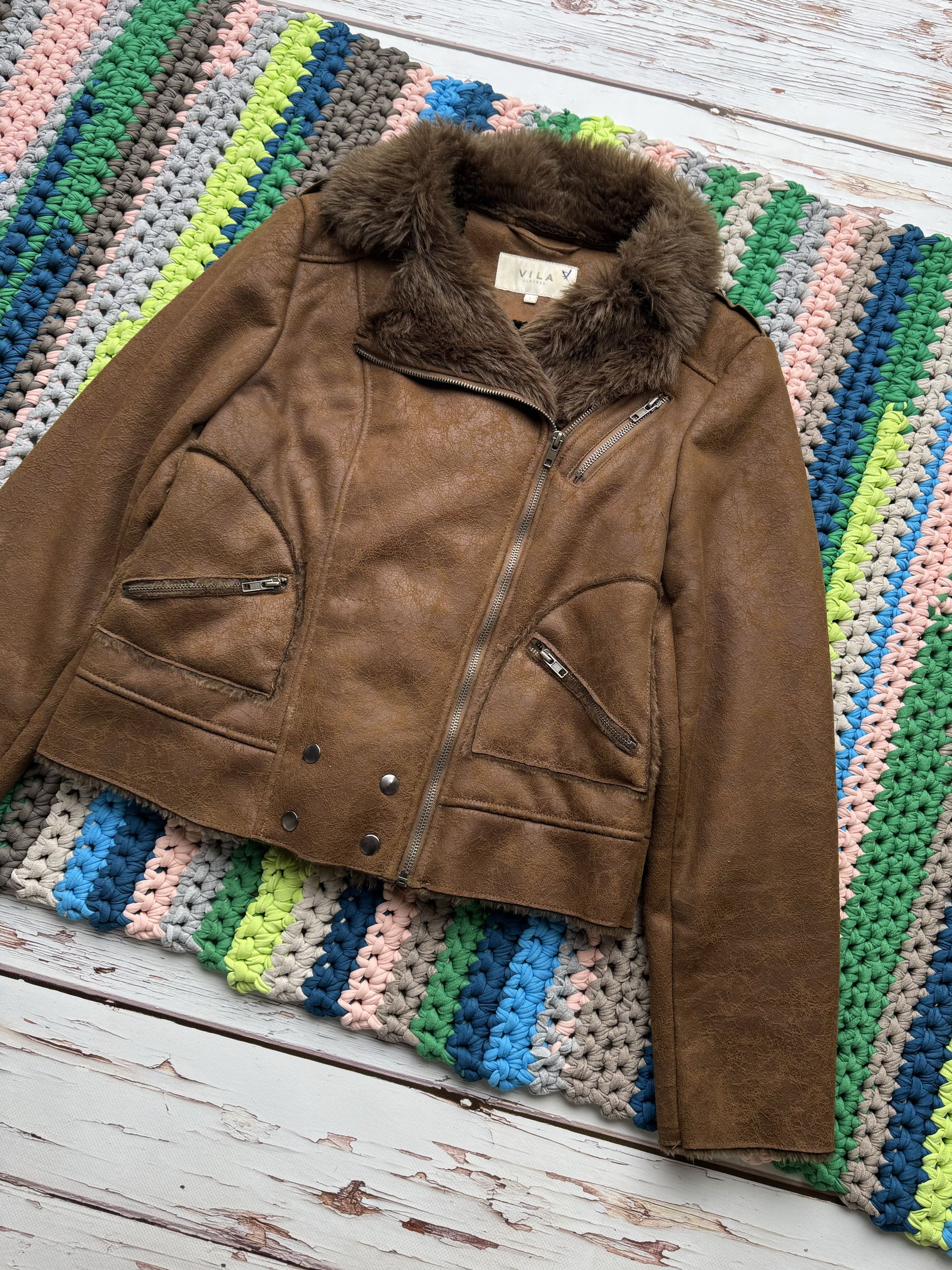 Japanese Brand Vintage Faux Sheepskin Coat (D10)(D15) Size L / US 10 / IT 46 - 3 Thumbnail