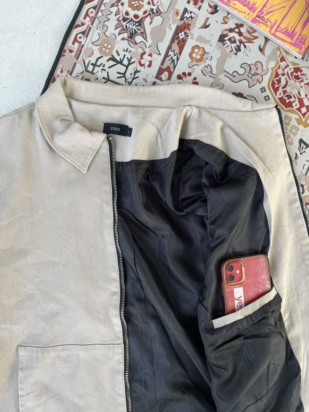 Japanese Brand Zetta22 Boxy Blouson Jacket Double zip Size US L / EU 52-54 / 3 - 4 Thumbnail