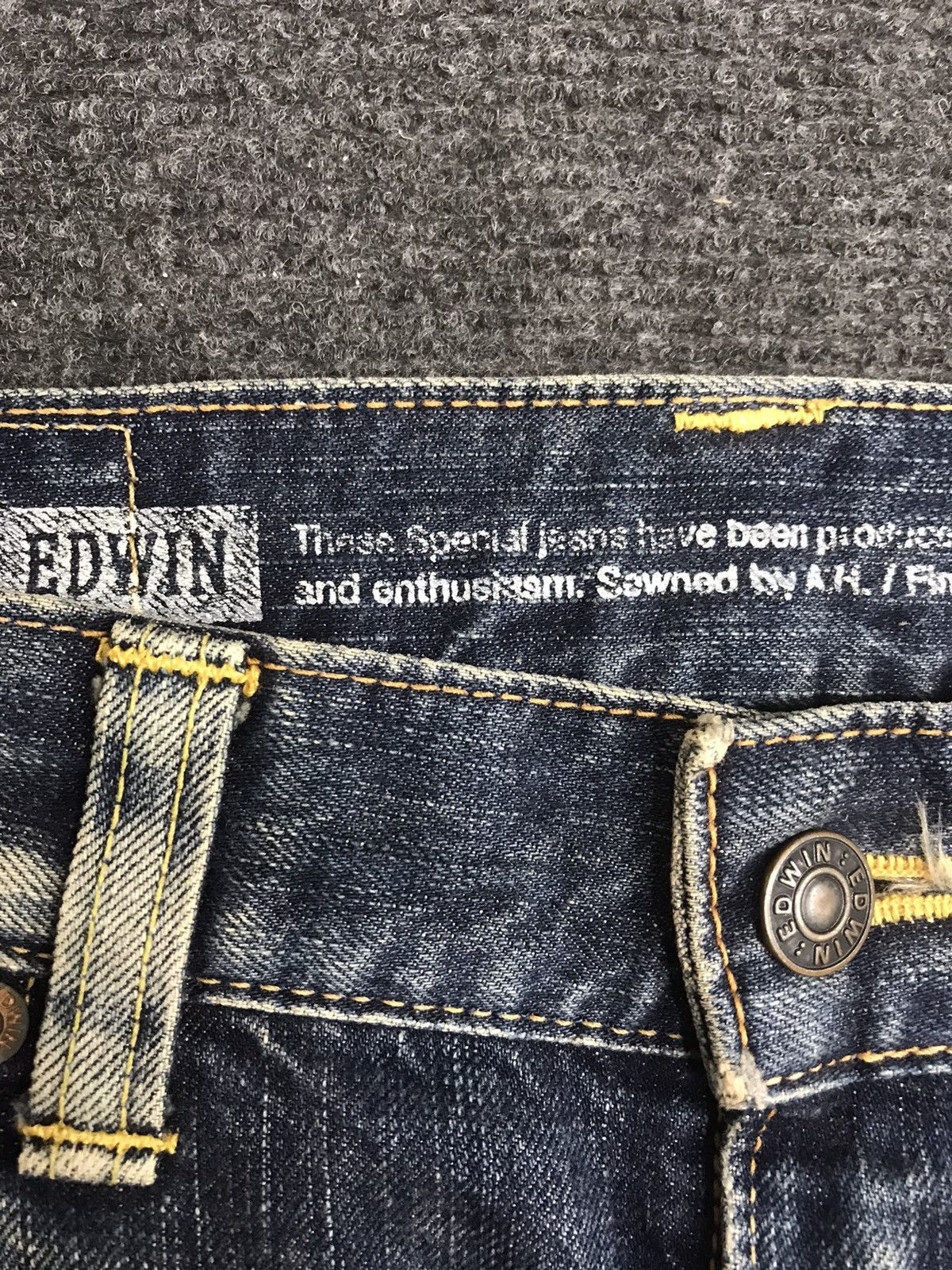 Edwin Bootcut🔥EDWIN Bootcut Distressed Jeans F12 Size 31" - 8 Thumbnail
