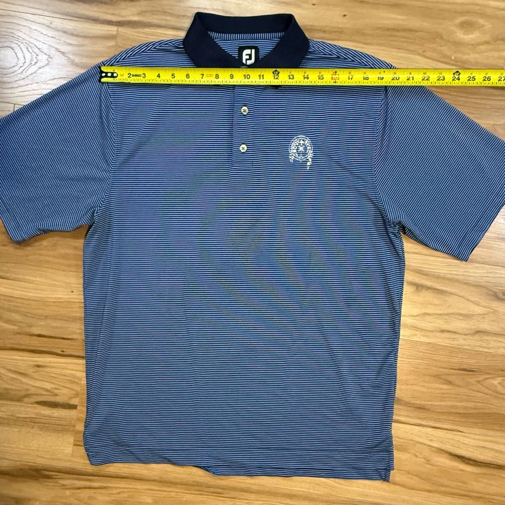 J Brand FootJoy Men’s Golf Polo Shirt Blue Striped L Size US L / EU 52-54 / 3 - 7 Thumbnail