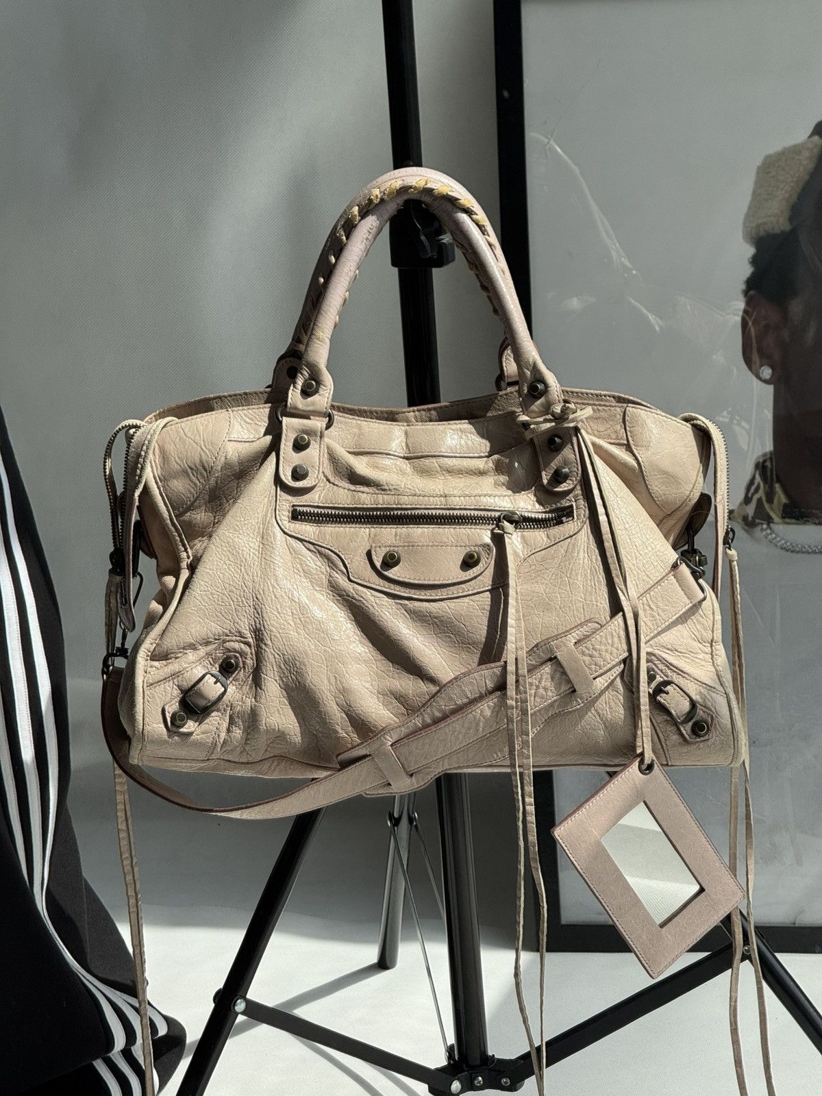 Balenciaga Vintage Balenciaga 00s City Bag Distressed Leather