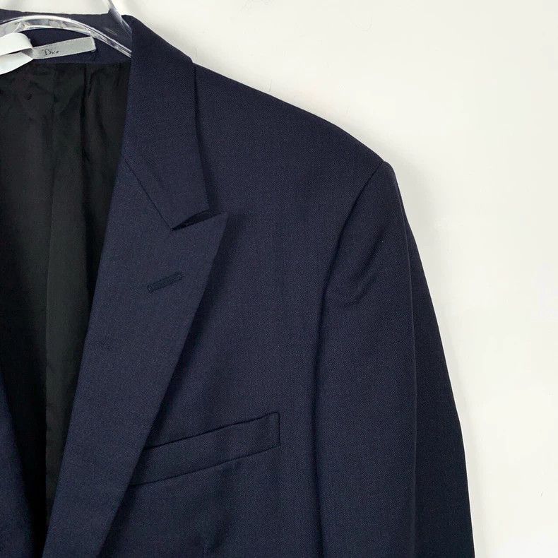 Dior Dior Blue lapel single-breasted wool western suit 2501-Next Size 48R - 3 Thumbnail