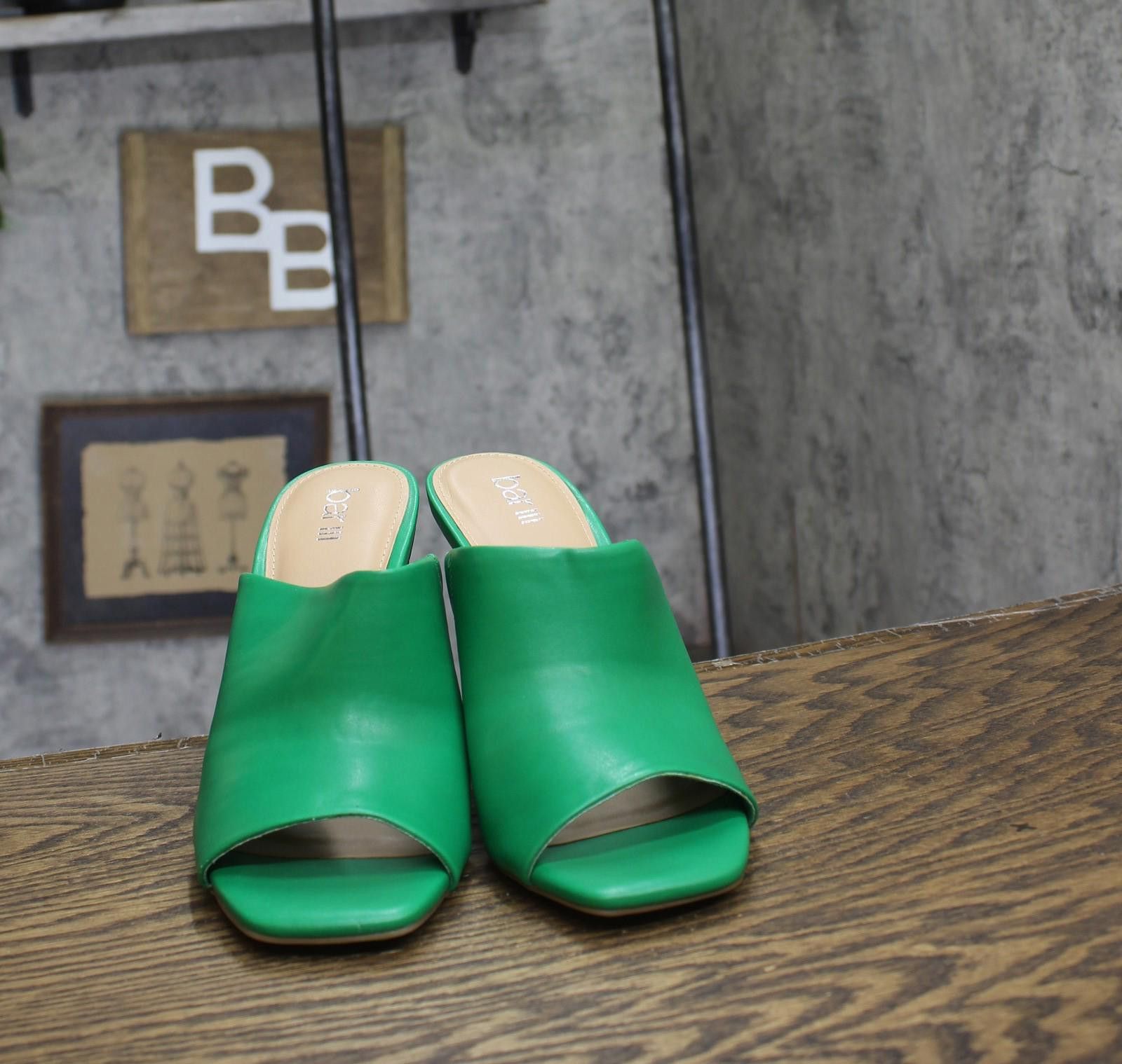 Bar III Bar Iii Heeled Cherr Slide Sandals 10015330500 Green 9m Size US 9 / IT 39 - 3 Thumbnail