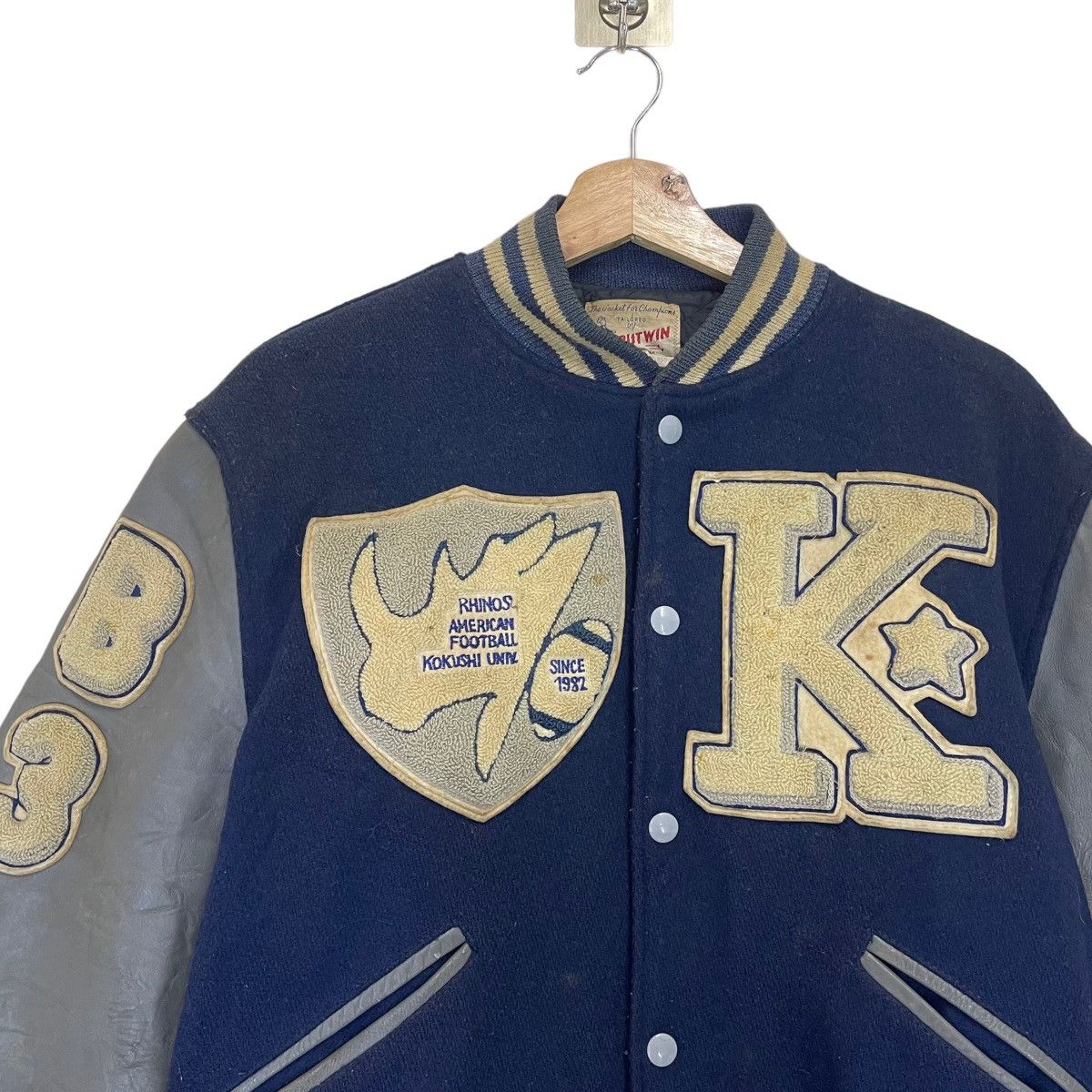 Other 90s Butwin Wool Varsity Sleeve Leather Varsity Jacket Size US M / EU 48-50 / 2 - 9 Thumbnail