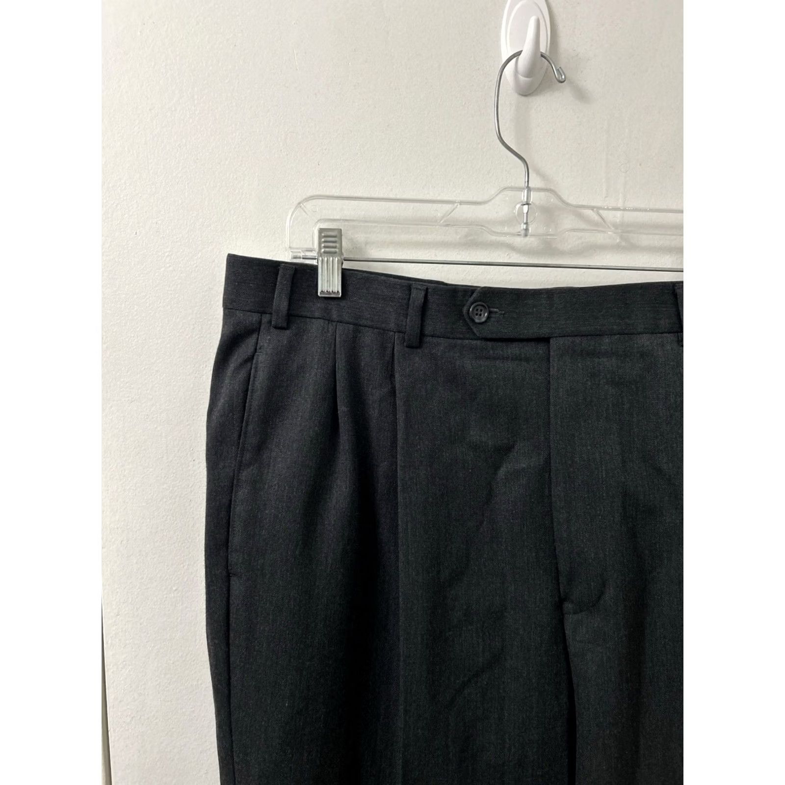 Brooks Brothers Brooks Brothers Pants Mens 35x31 Gray Wool Pleated Cuffed Straight Leg Dress Pants Size US 35 - 4 Thumbnail