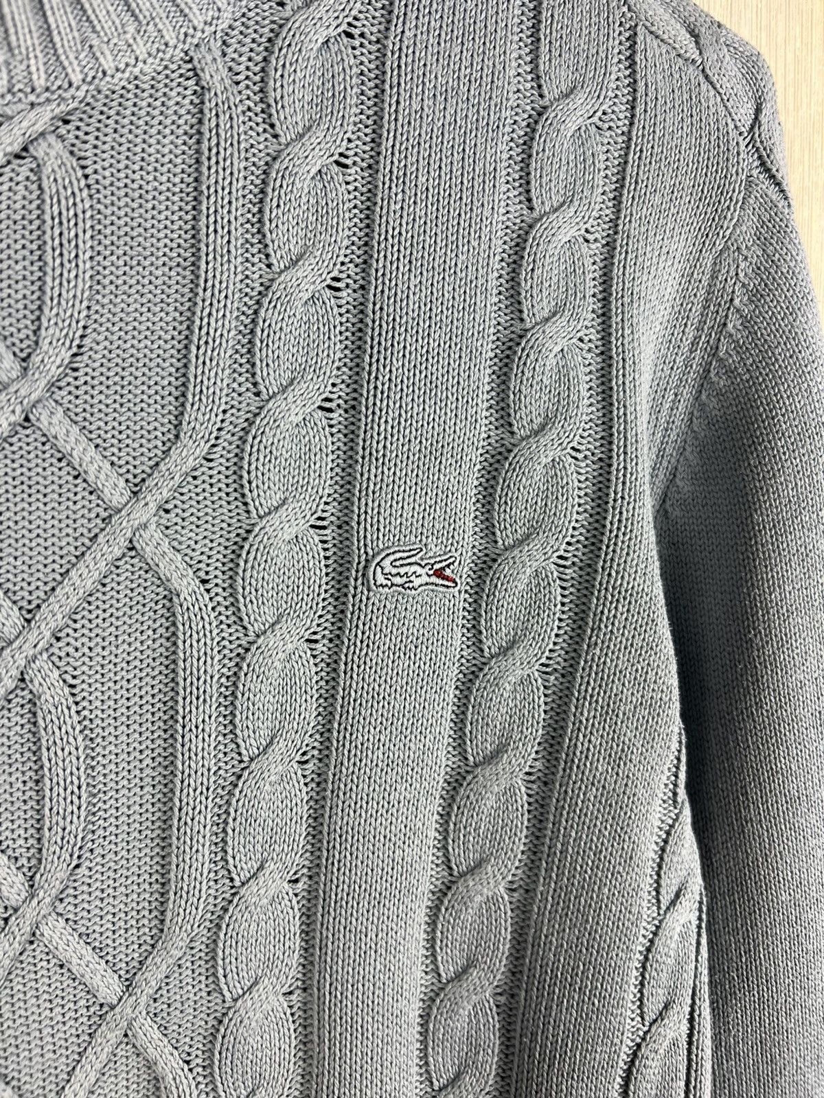 Lacoste Lacoste vintage washed cable knit sweater luxury old money Size US M / EU 48-50 / 2 - 7 Thumbnail