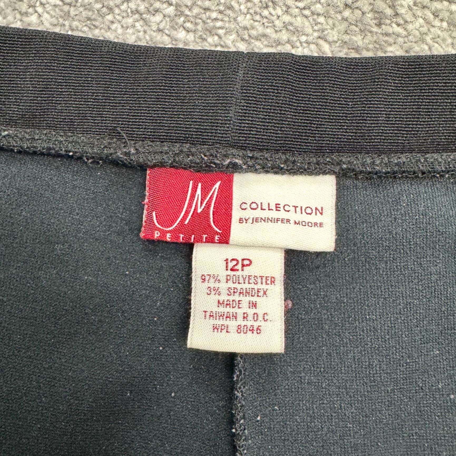 JM Collection JM Collection Pants Womens 12P Black Velour Velvet Wide Leg Back Pull On Y2K Retro Womens Size 34" / US 12 / IT 48 - 4 Thumbnail