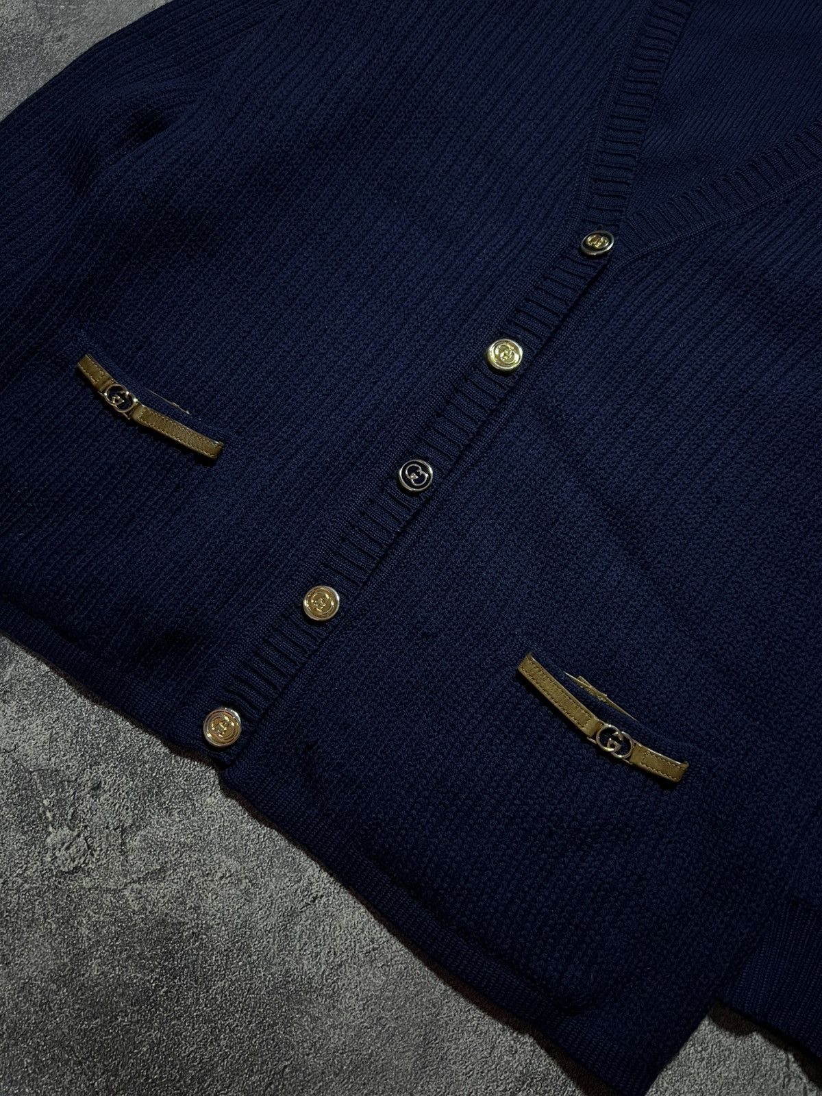 Gucci RARE Gucci 60s-70s Buttom-Ups Wool Cardigan Sweater Size XL / US 12-14 / IT 48-50 - 2 Thumbnail