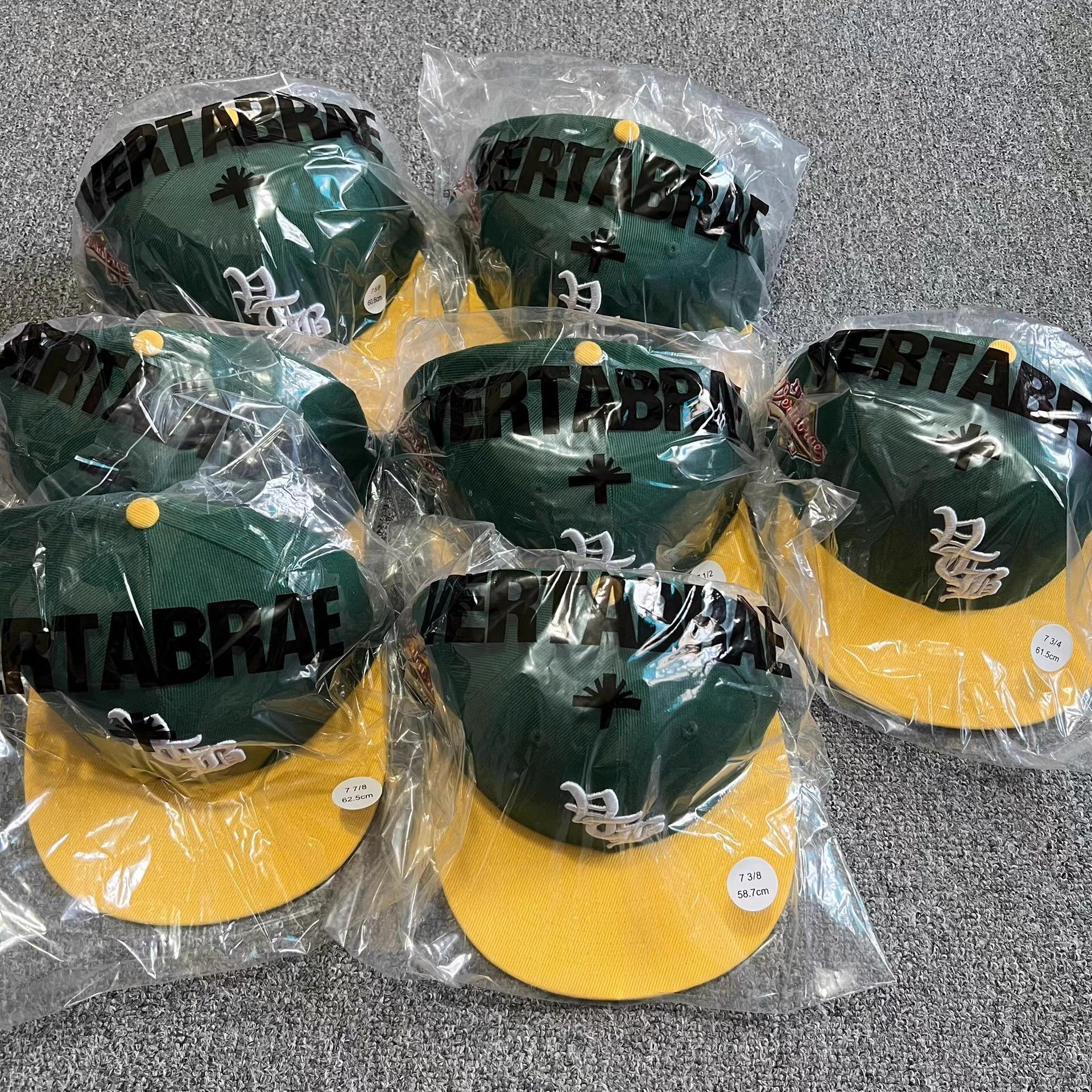 Vertabrae VERTABRAE Fitted Flat Brim Baseball Cap & Sun Hat Q7 Size ONE SIZE - 4 Thumbnail