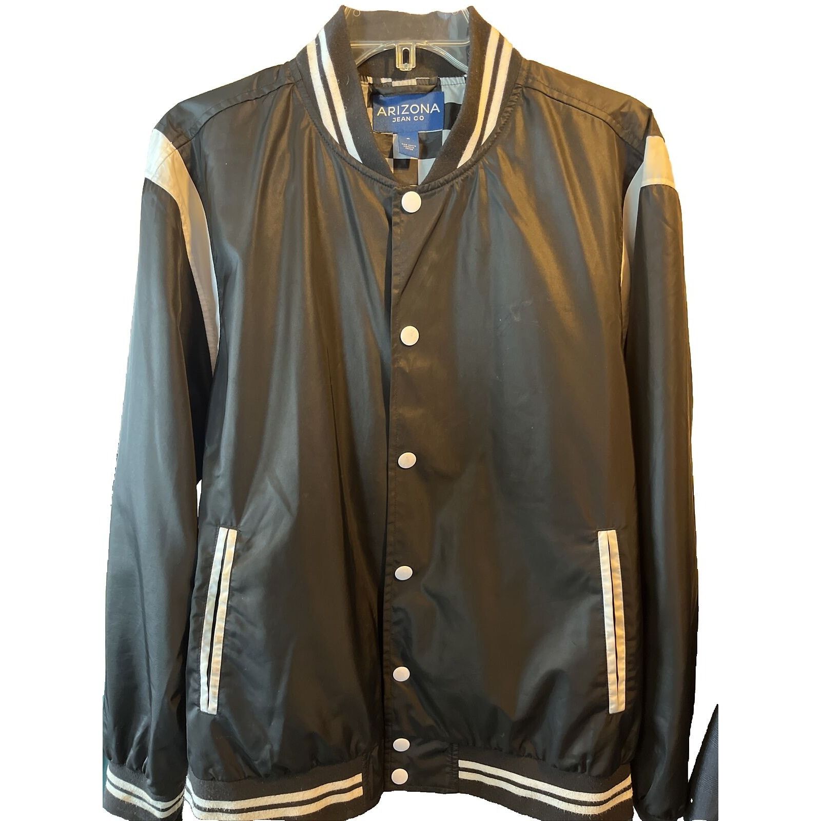 Other ARIZONA Jeans Co Men’s M Black LS Button Up Polyester Jacket Size US M / EU 48-50 / 2 - 1 Thumbnail