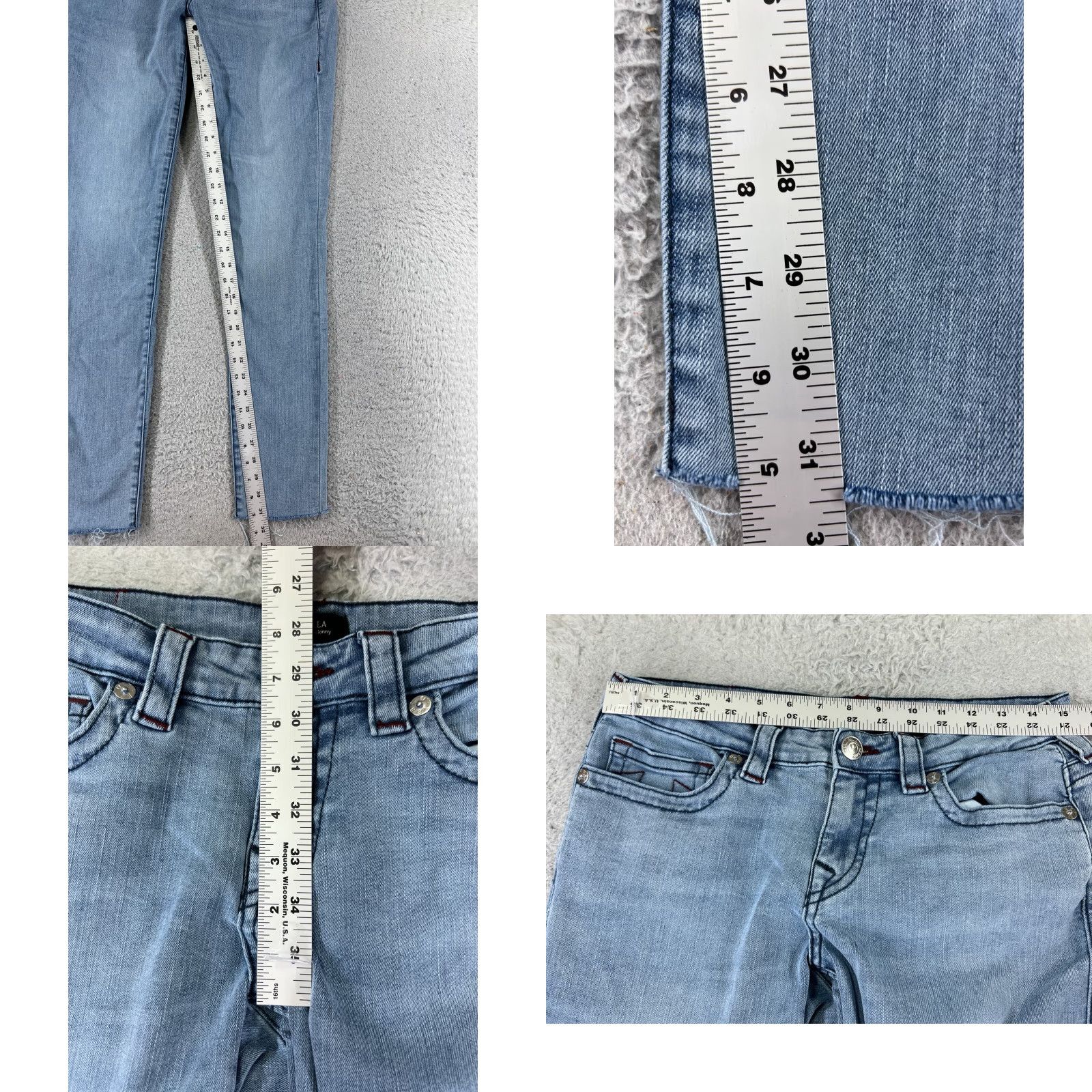 True Religion True Religion Jeans Women Skinny Denim 30 Blue Distressed Size 30" / US 8 / IT 44 - 8 Thumbnail
