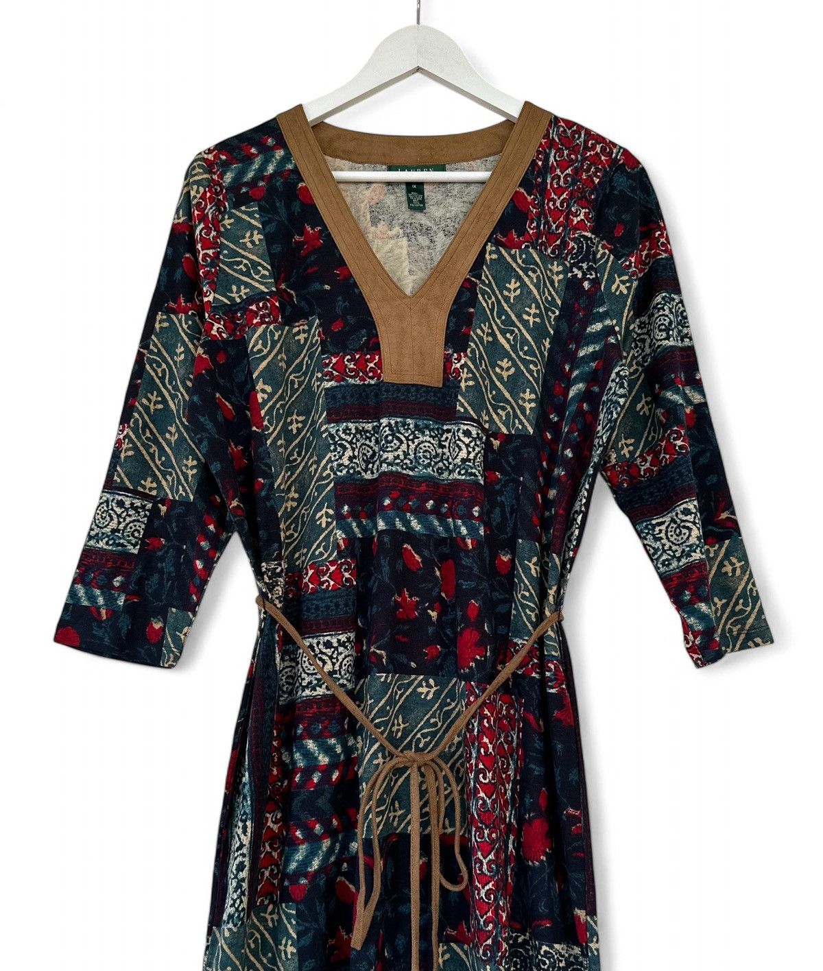 Lauren Ralph Lauren × Vintage Lauren Ralph Lauren Dress Suede Details Women's Size 1X Size L / US 10 / IT 46 - 3 Thumbnail