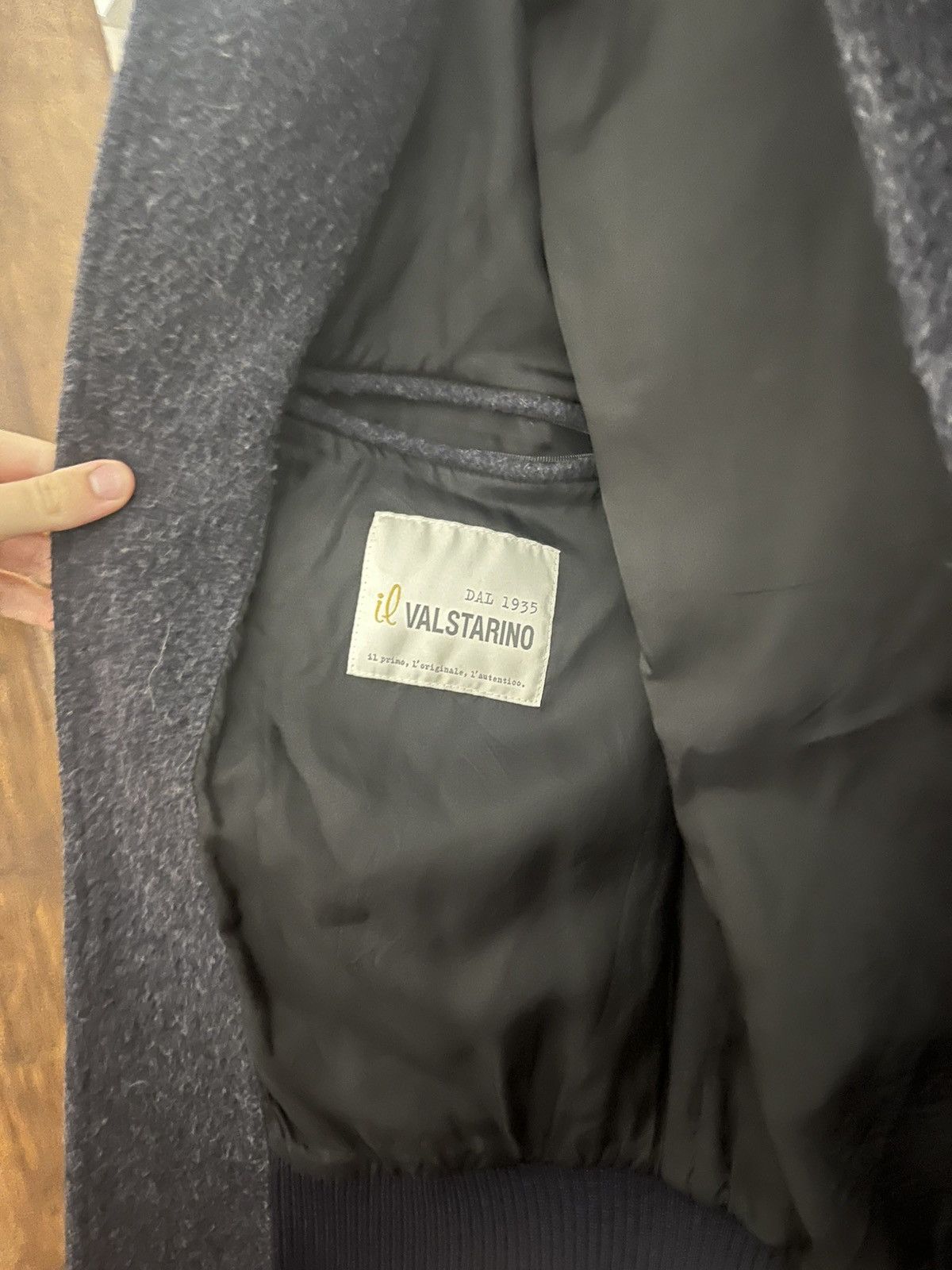 Valstar Valstar milano navy wool bomber jacket size it 48 / small Size US M / EU 48-50 / 2 - 2 Thumbnail