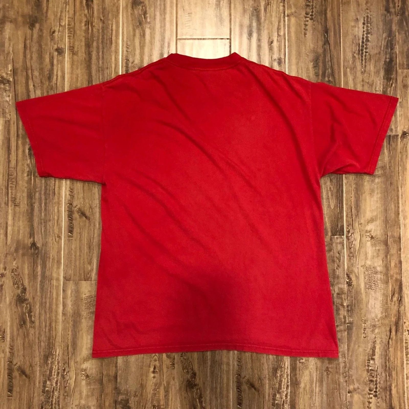 Nike × Vintage Vintage 90s Nike Center Swoosh Thrashed Tee Size US XL / EU 56 / 4 - 4 Thumbnail