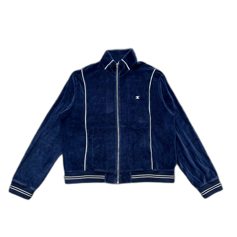 Celine Celine Blue Velvet Jacket Size XL Size US XL / EU 56 / 4 - 1 Thumbnail