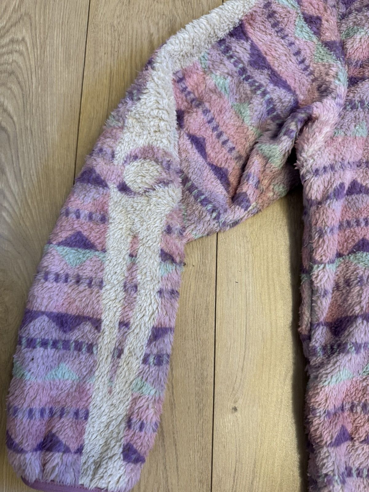 Kapital Kapital Ashland Pink Stripe and Bone Fleece Jacket Size US M / EU 48-50 / 2 - 4 Thumbnail