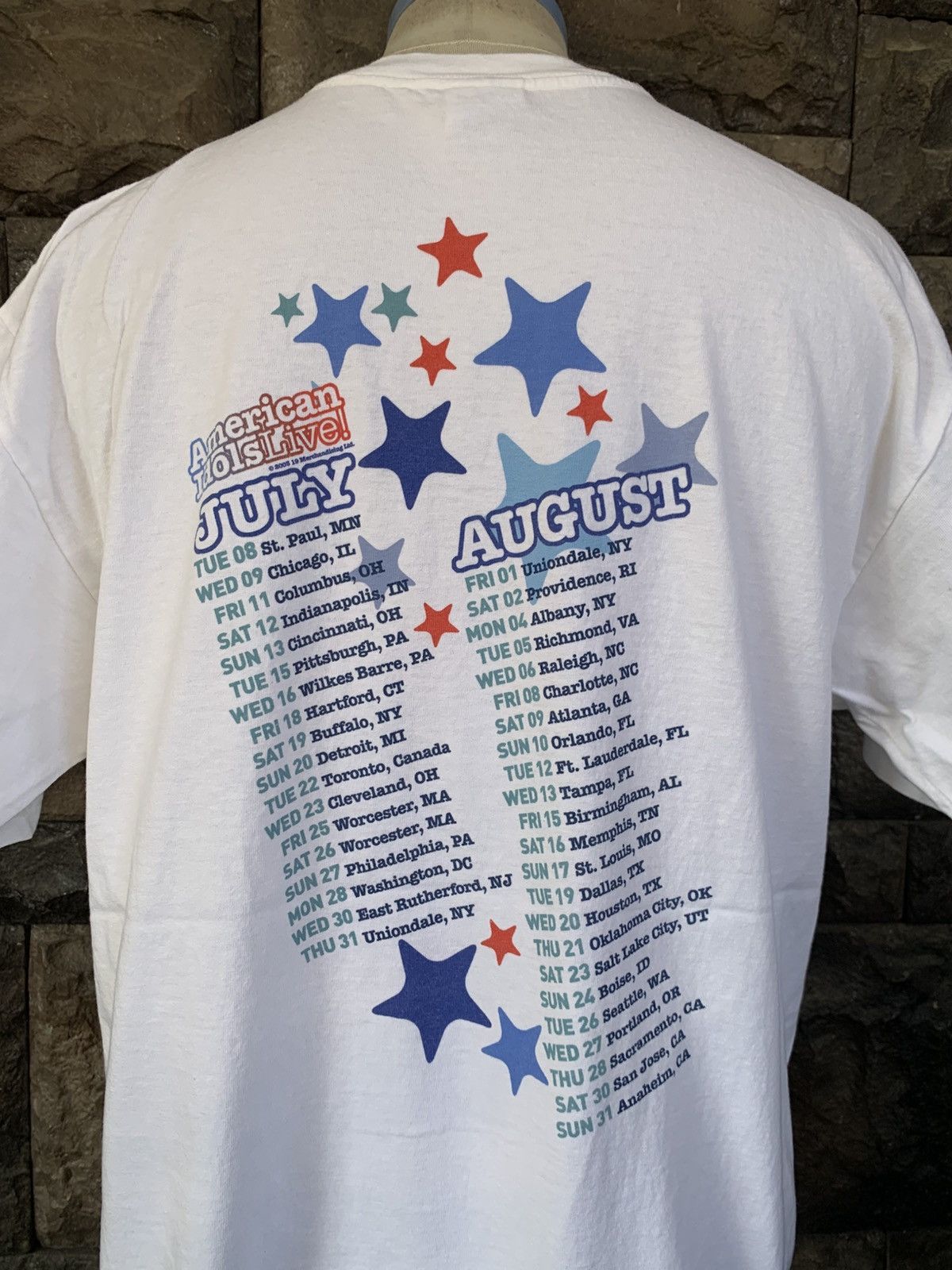 Vintage Vintage 2003 American Idols Live Tour T shirt Size US L / EU 52-54 / 3 - 7 Thumbnail