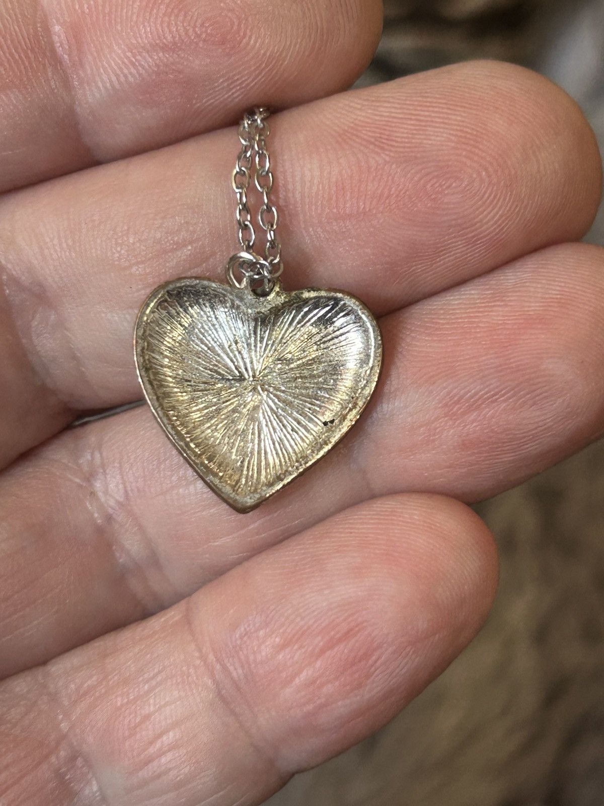 Handmade Handcrafted vintage red white and blue flag heart necklace Size ONE SIZE - 5 Thumbnail