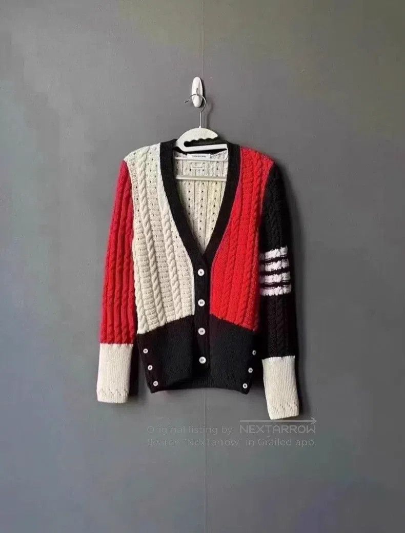 Thom Browne Thom Browne Wool Patchwork Cardigan Size S / US 4 / IT 40 - 1 Thumbnail