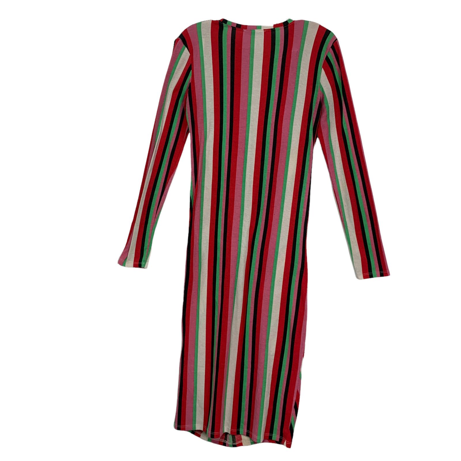 Zara Zara Preppy Festival Multi Stripe Midi Dress M Colorful Slit Size M / US 6-8 / IT 42-44 - 4 Thumbnail