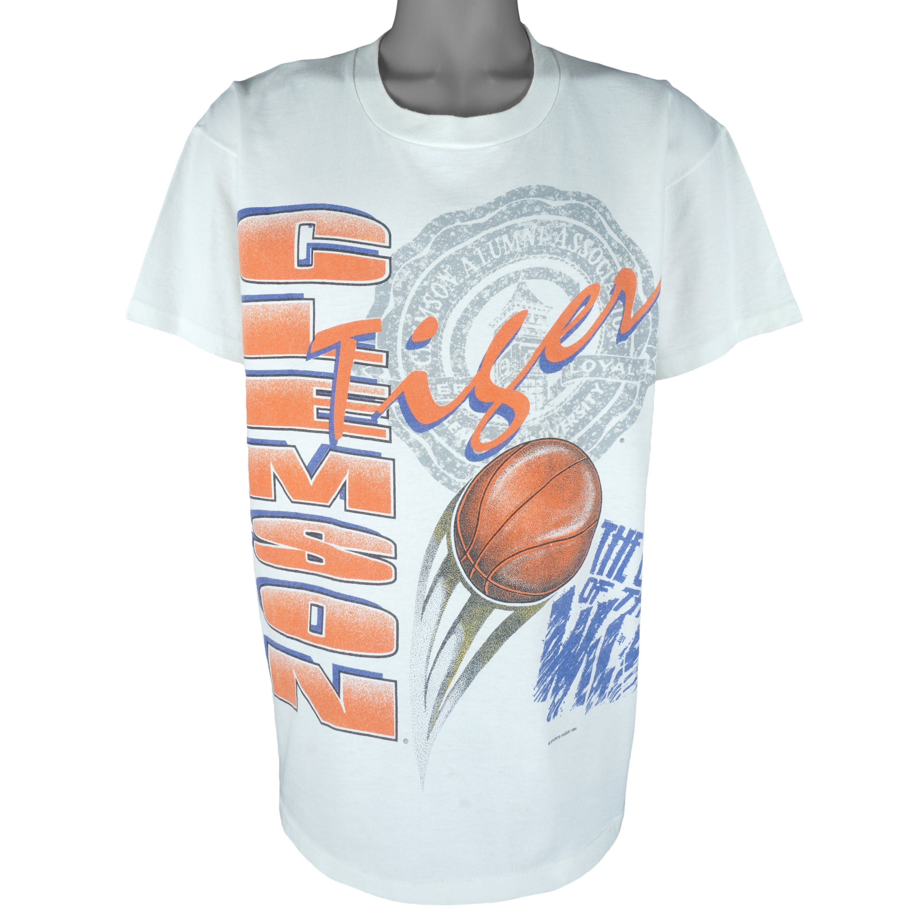NCAA Clemson Tigers The Call Of The Wild Basketball T-Shirt 1994 Size US XL / EU 56 / 4 - 1 Thumbnail