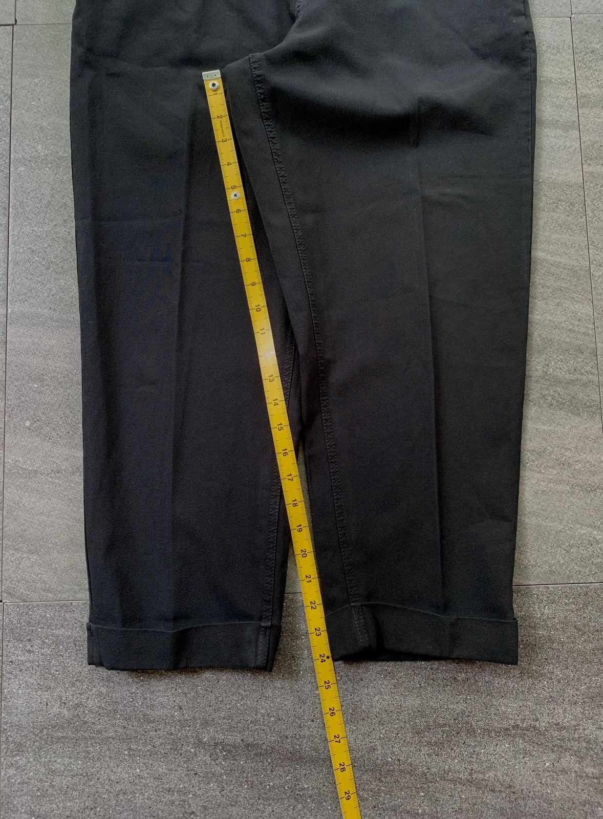 Comme des Garcons Black FREE TAX! CDG Black Cuffed Cropped Trousers Size US 31 - 12 Thumbnail