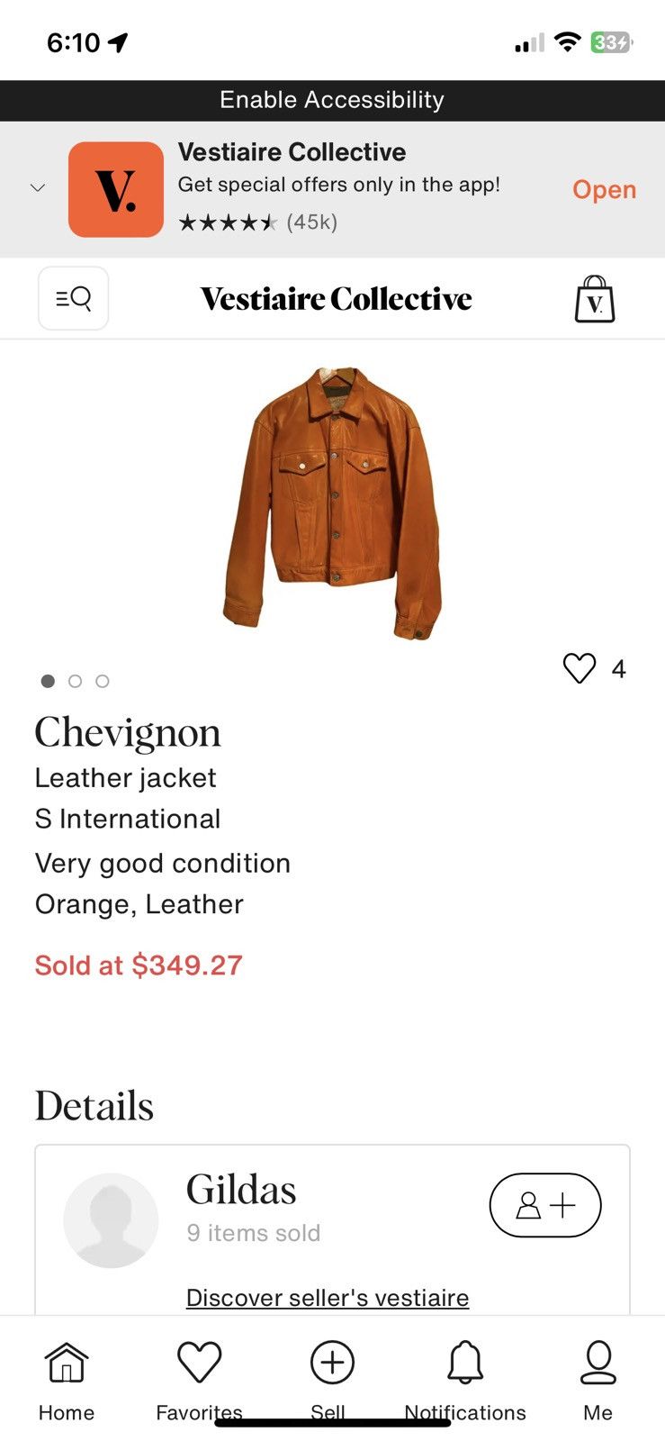 Chevignon Vintage Chevignon orange leather jacket Size US L / EU 52-54 / 3 - 5 Thumbnail