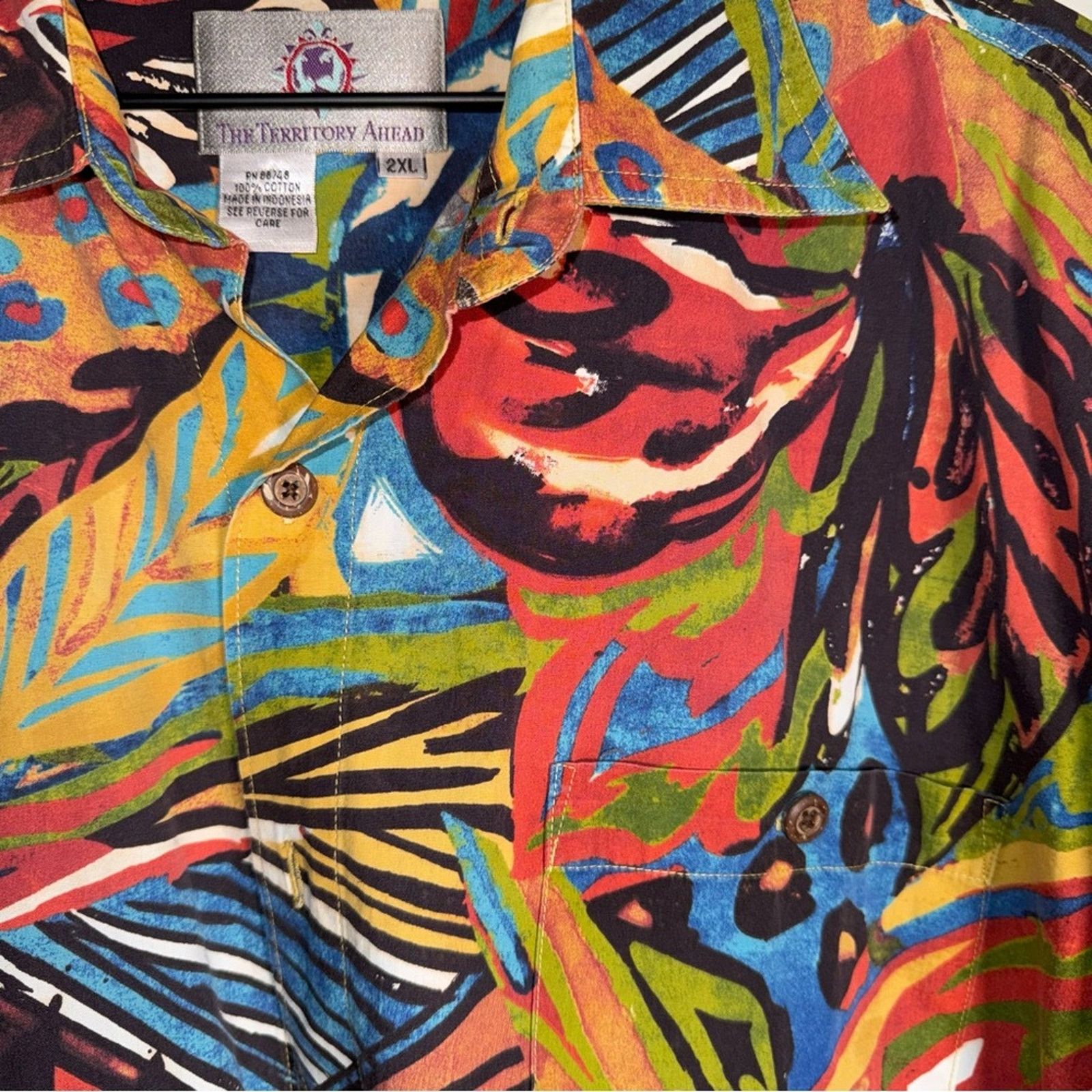 The Territory Ahead THE TERRITORY AHEAD resort wear coastal cotton button up 2X Size US XXL / EU 58 / 5 - 5 Thumbnail